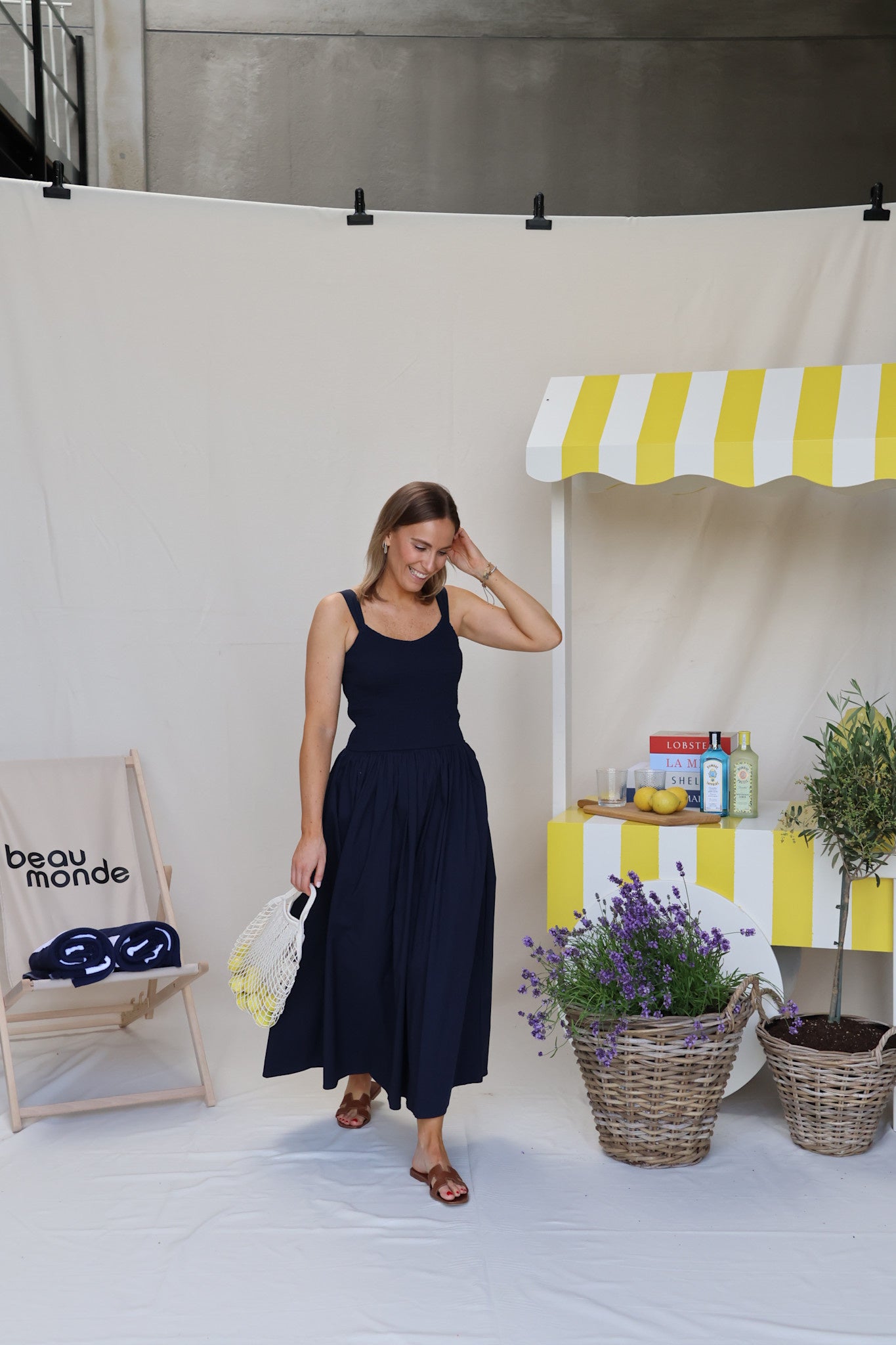 Caro dress marine