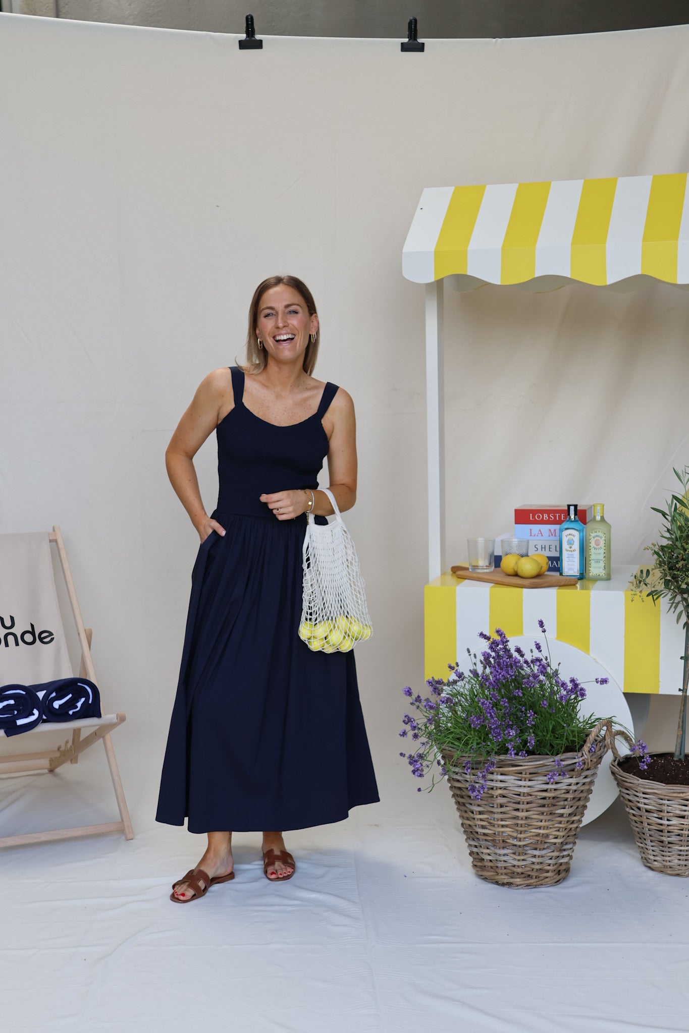 Caro dress marine