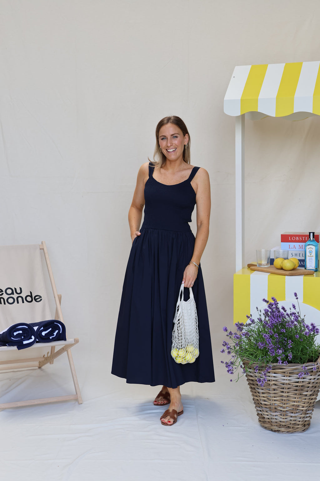 Caro dress marine