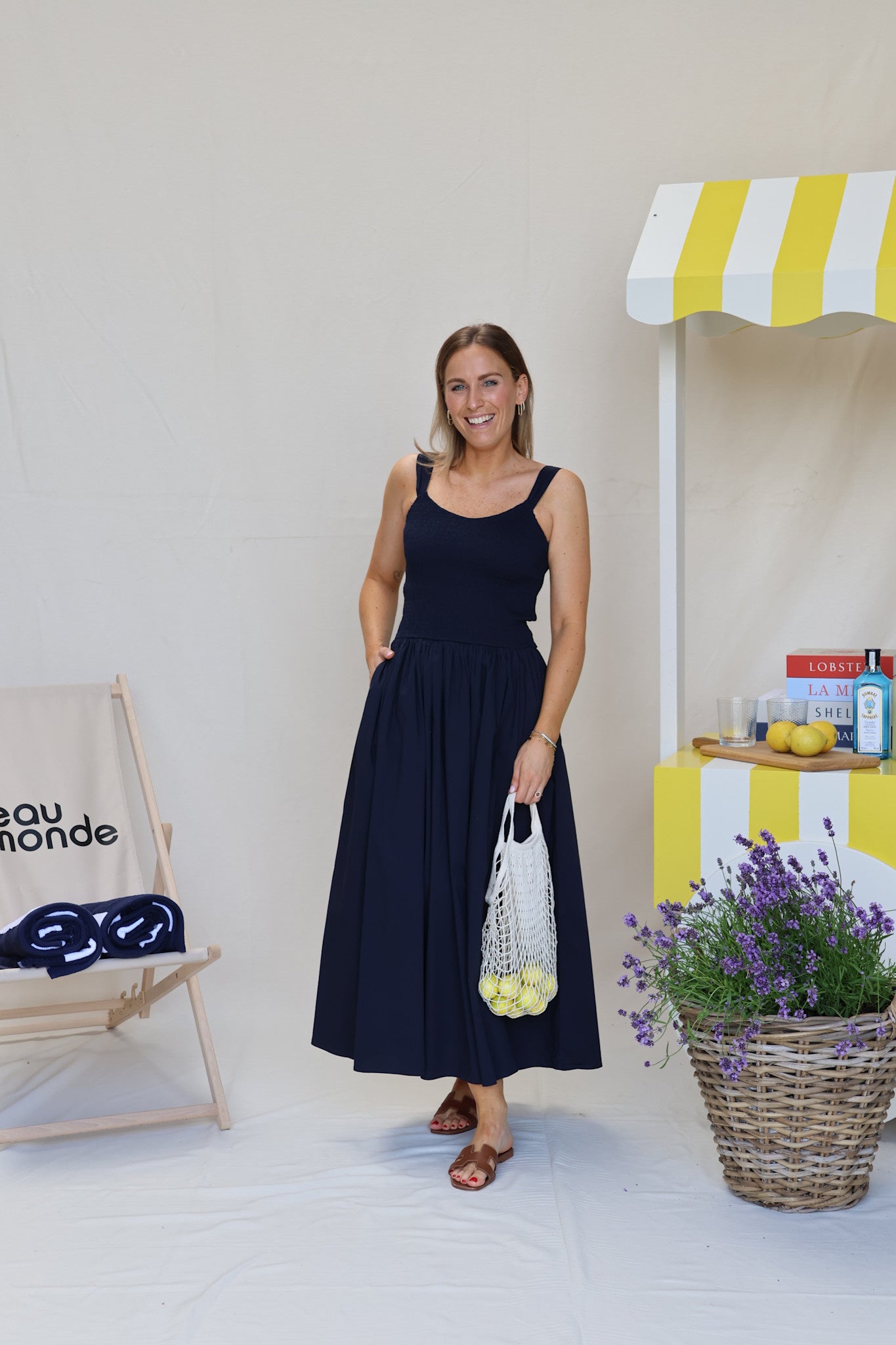Caro dress marine