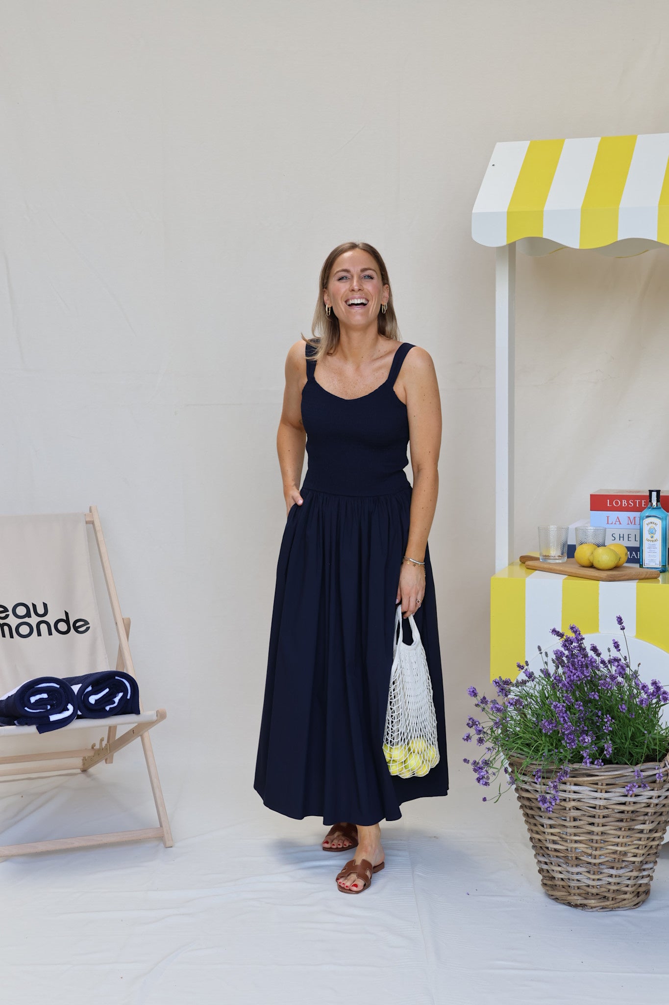 Caro dress marine