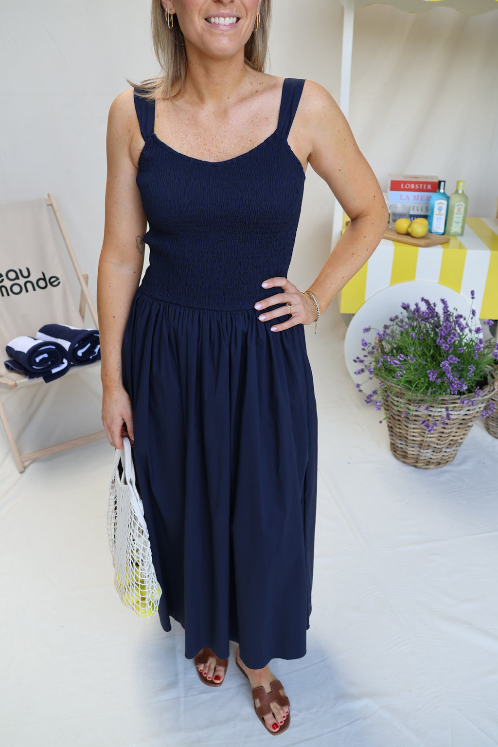 Caro dress marine