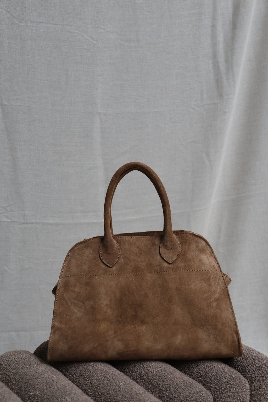 Suède handtas camel