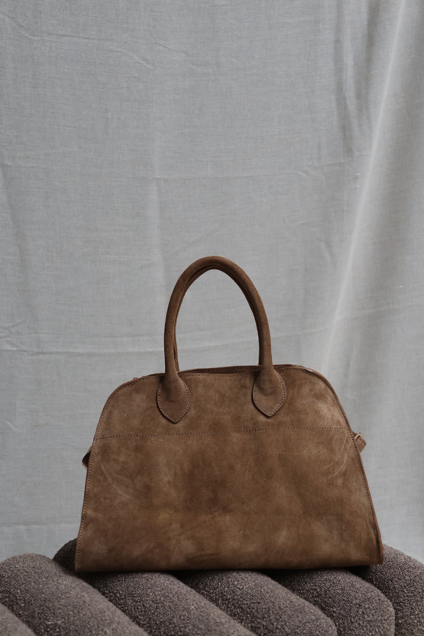 Suède handtas camel