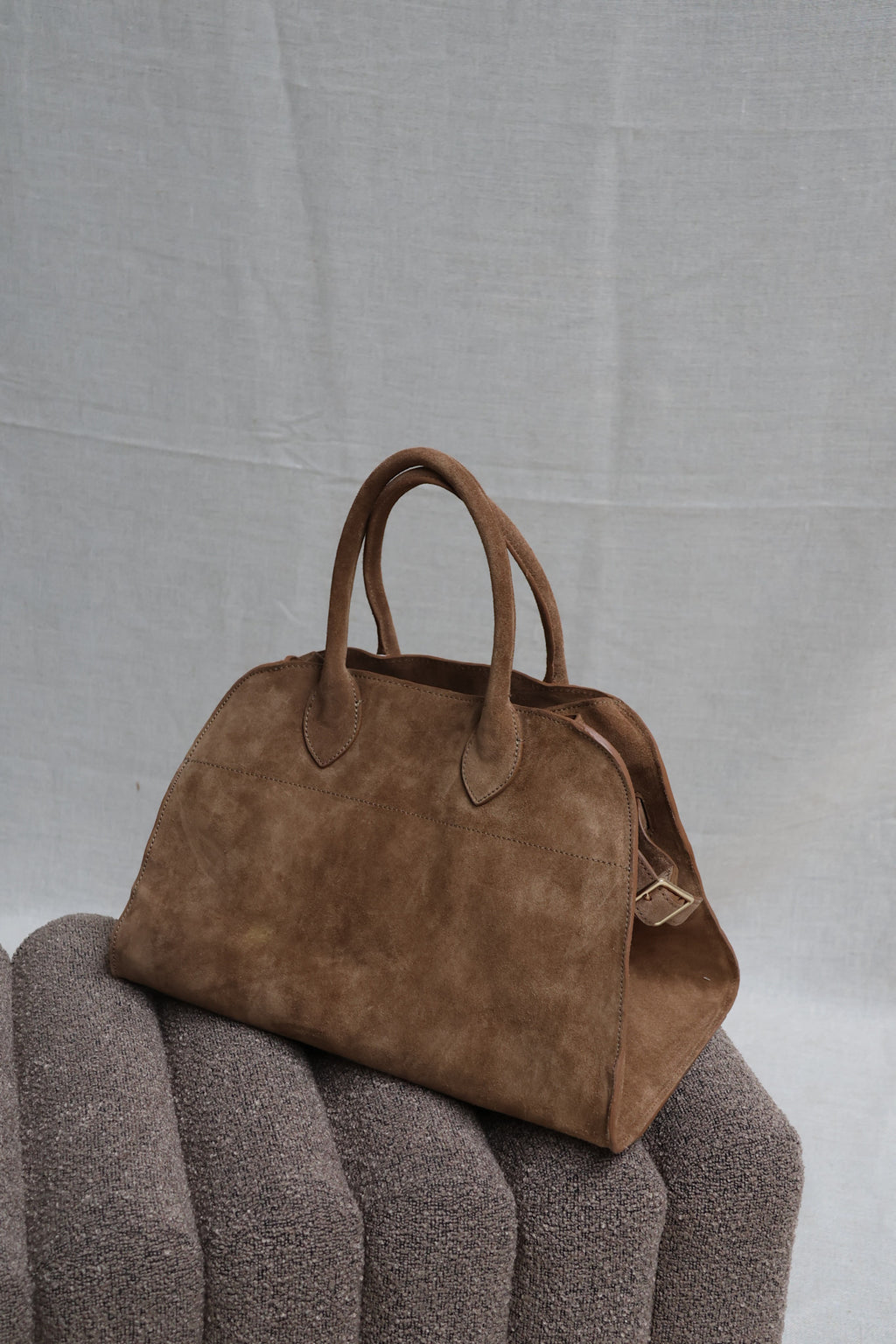 Suède handtas camel