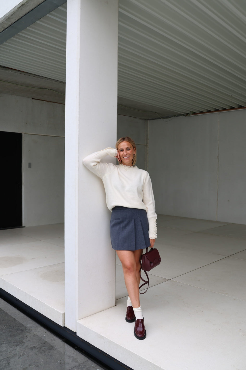 Elena mini skirt grey