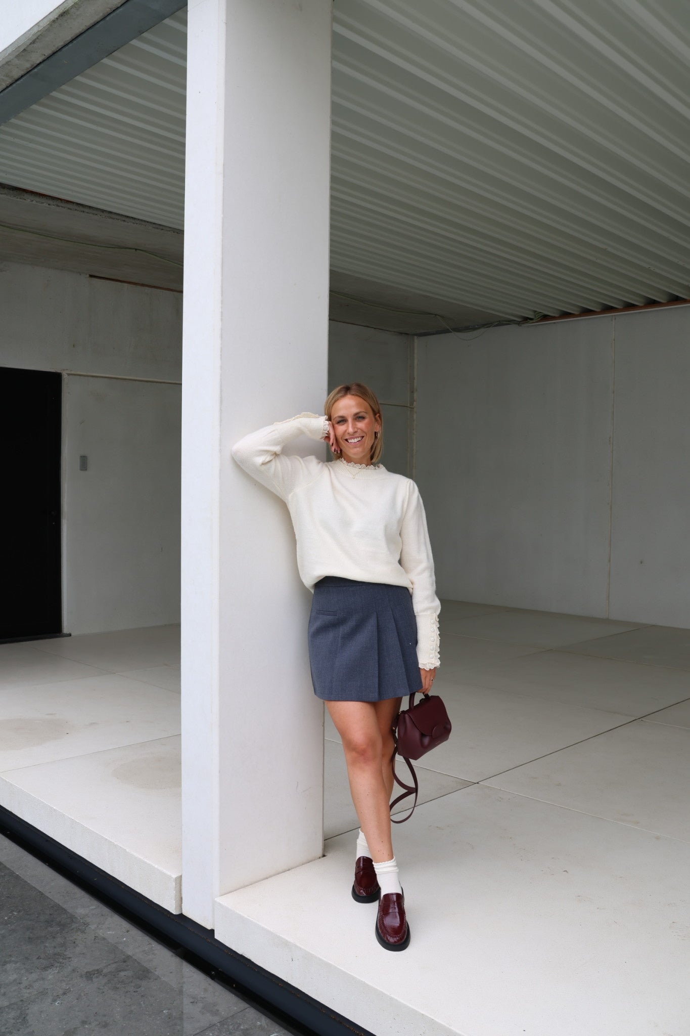 Elena mini skirt grey