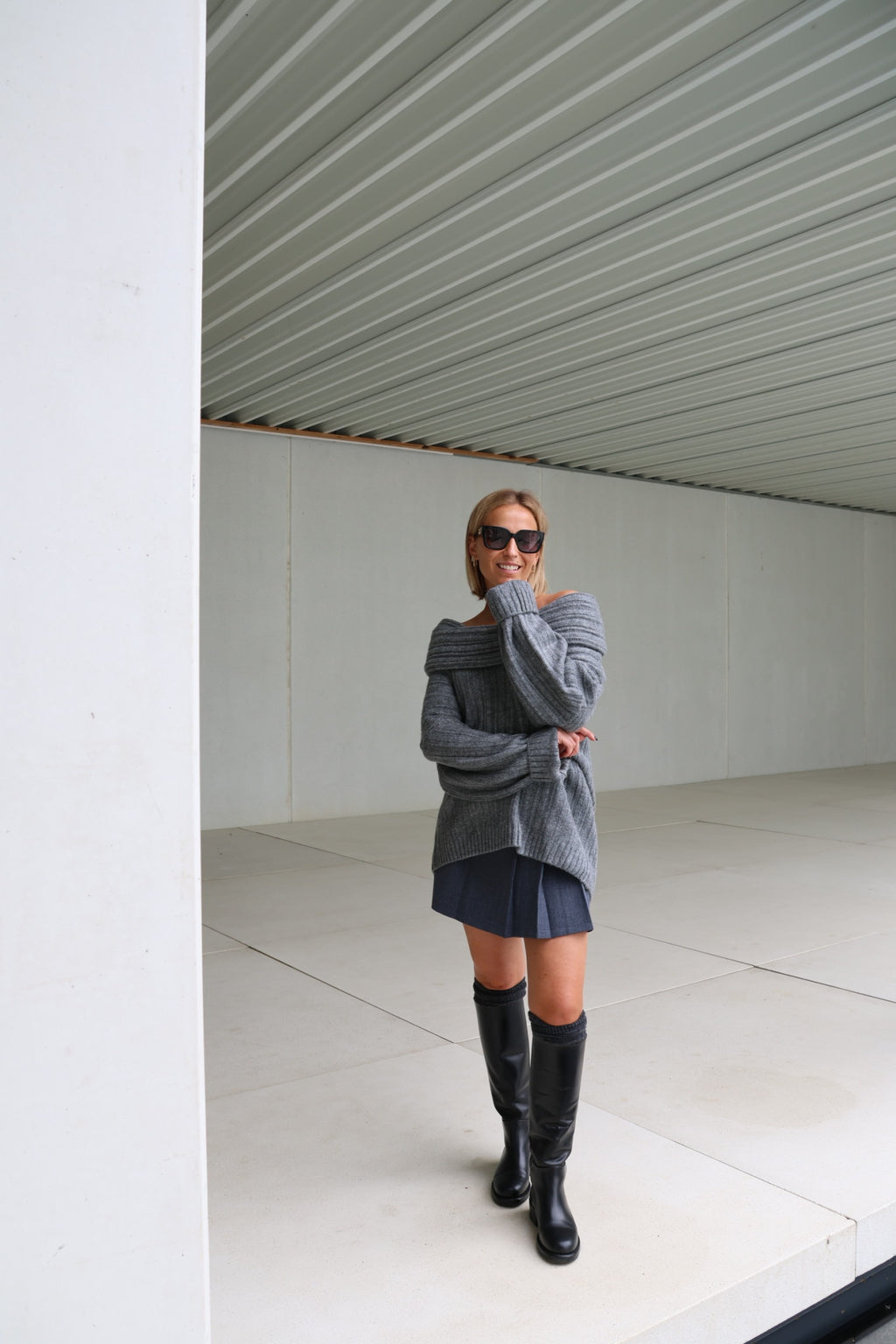 Elena mini skirt grey