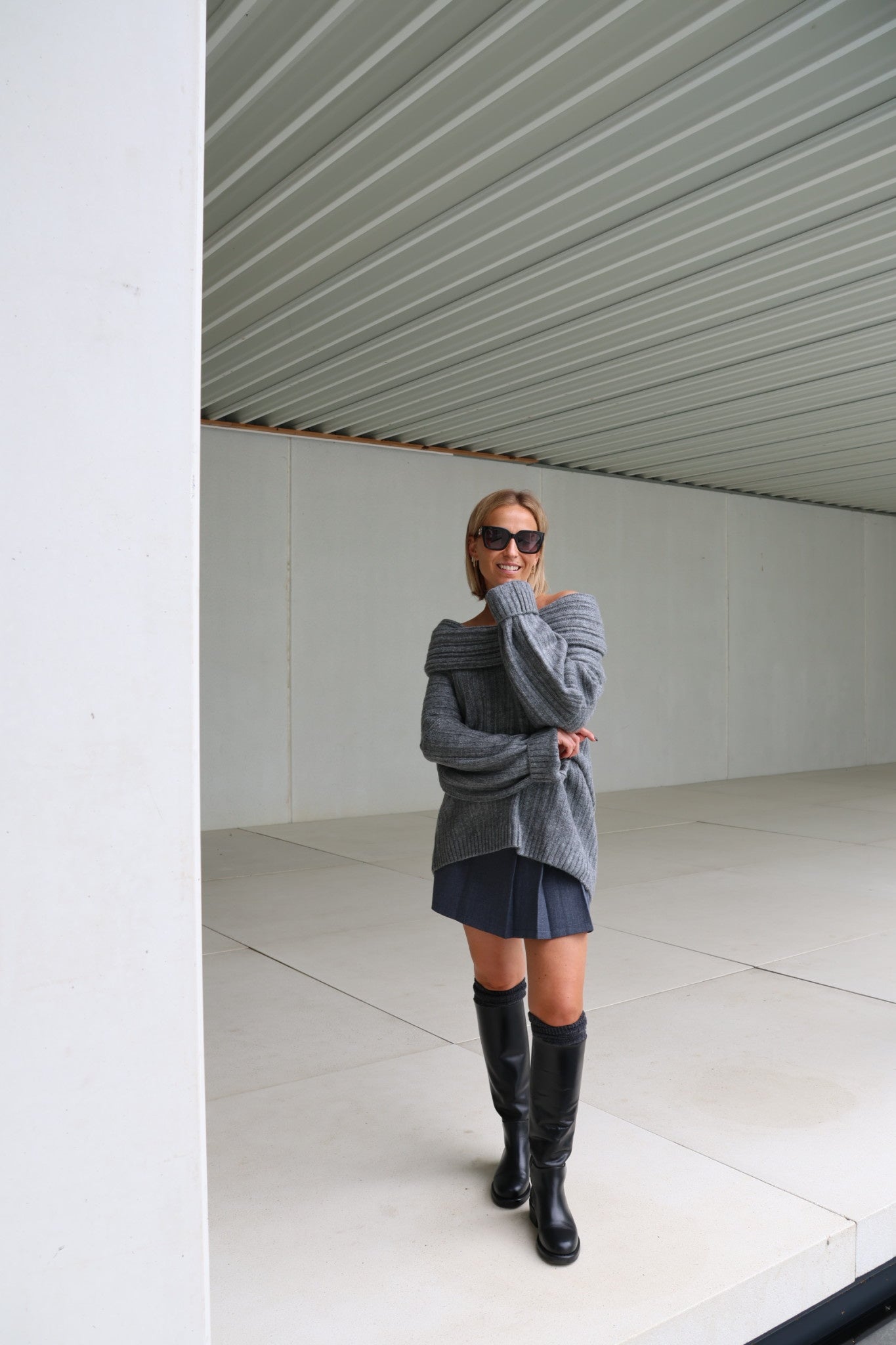 Elena mini skirt grey