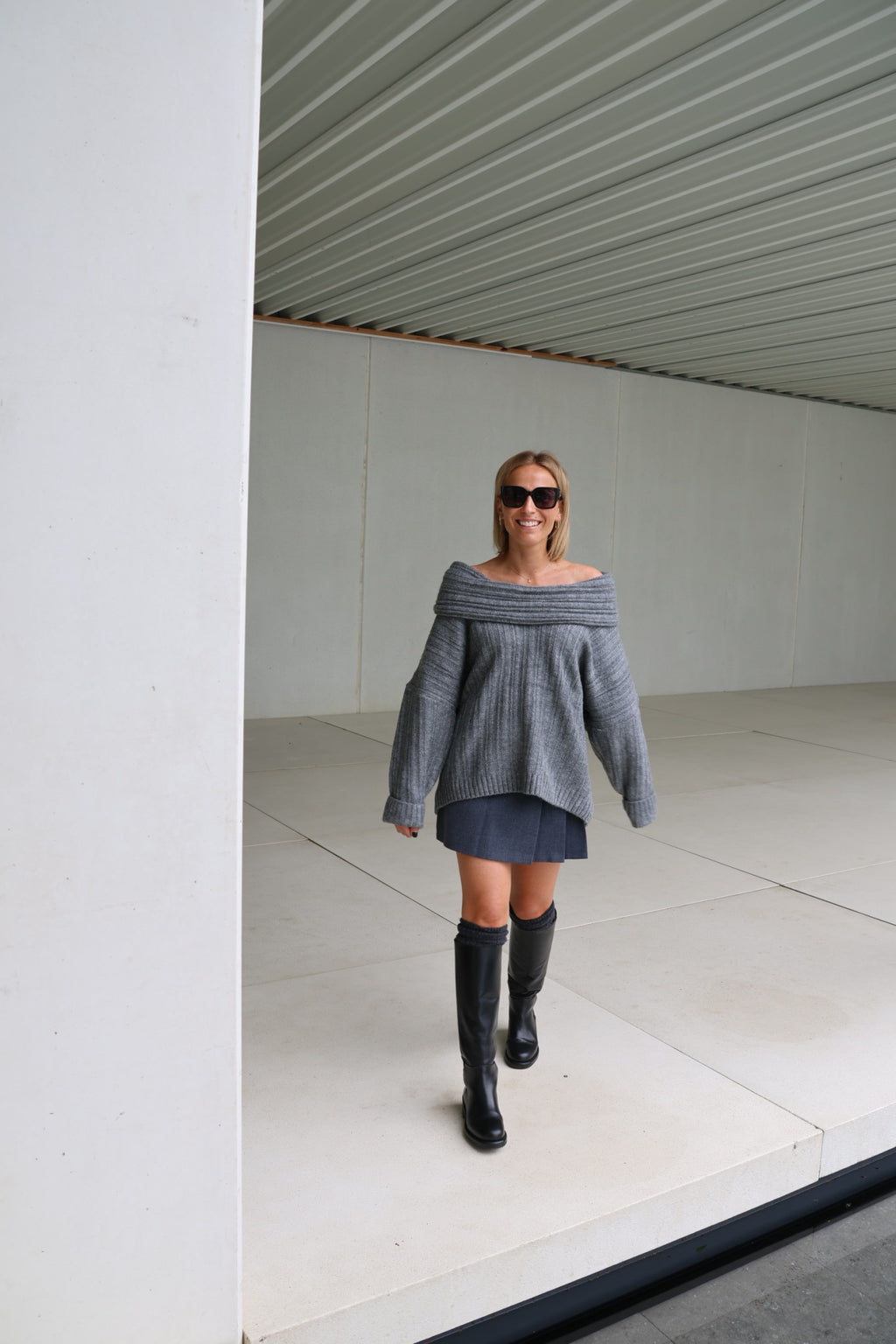 Elena mini skirt grey