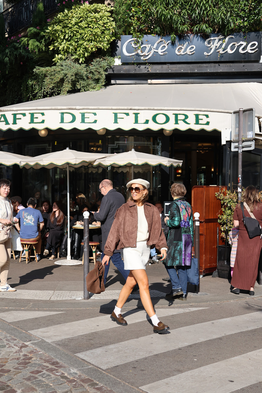 Niki choco suède bomber jacket