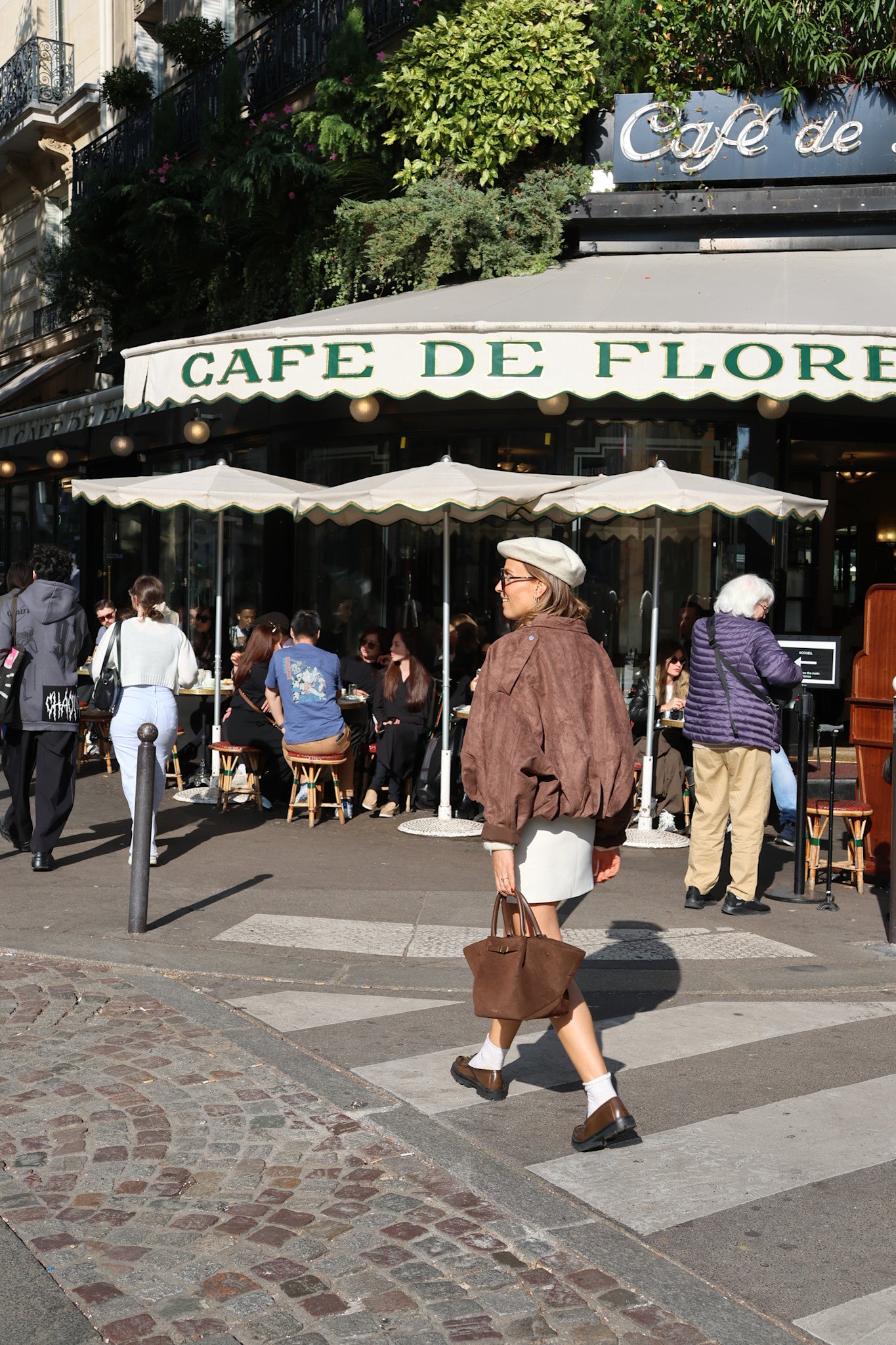 Niki choco suède bomber jacket