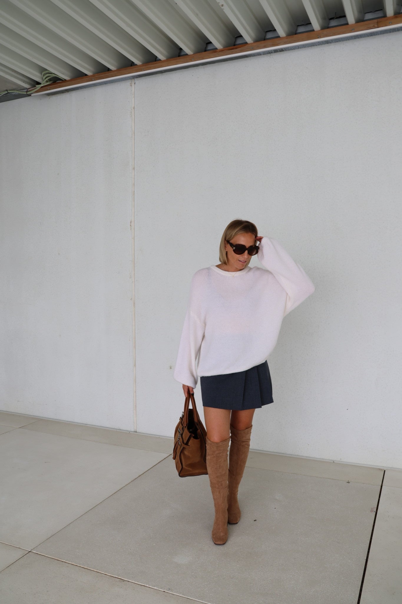 Elena mini skirt grey