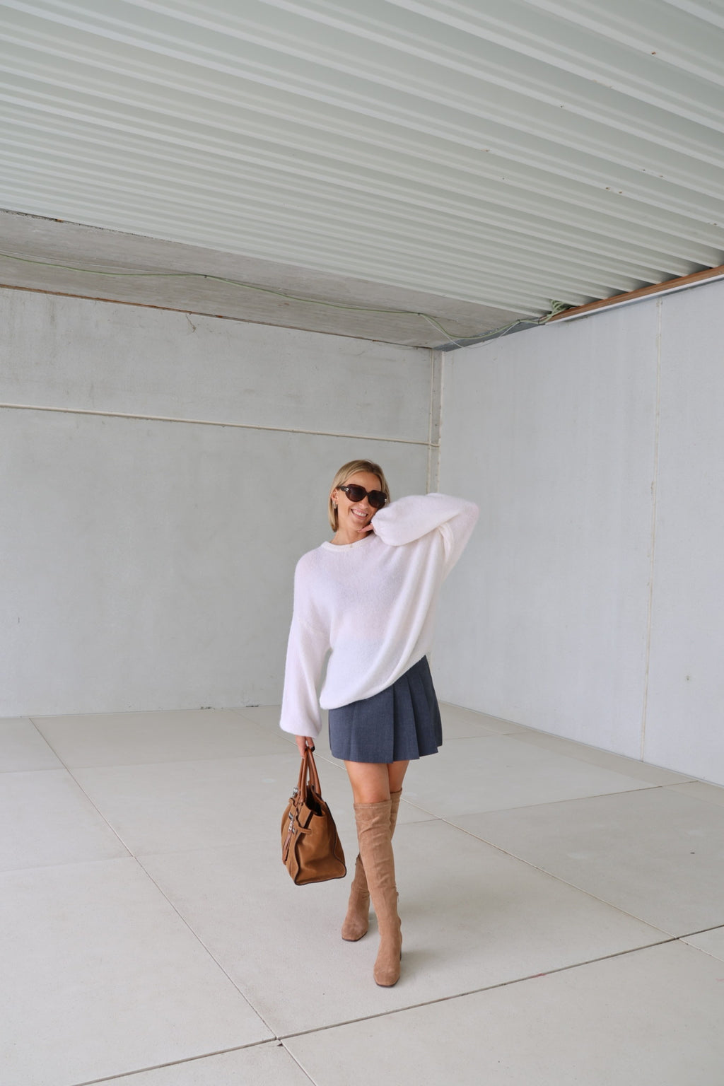 Elena mini skirt grey