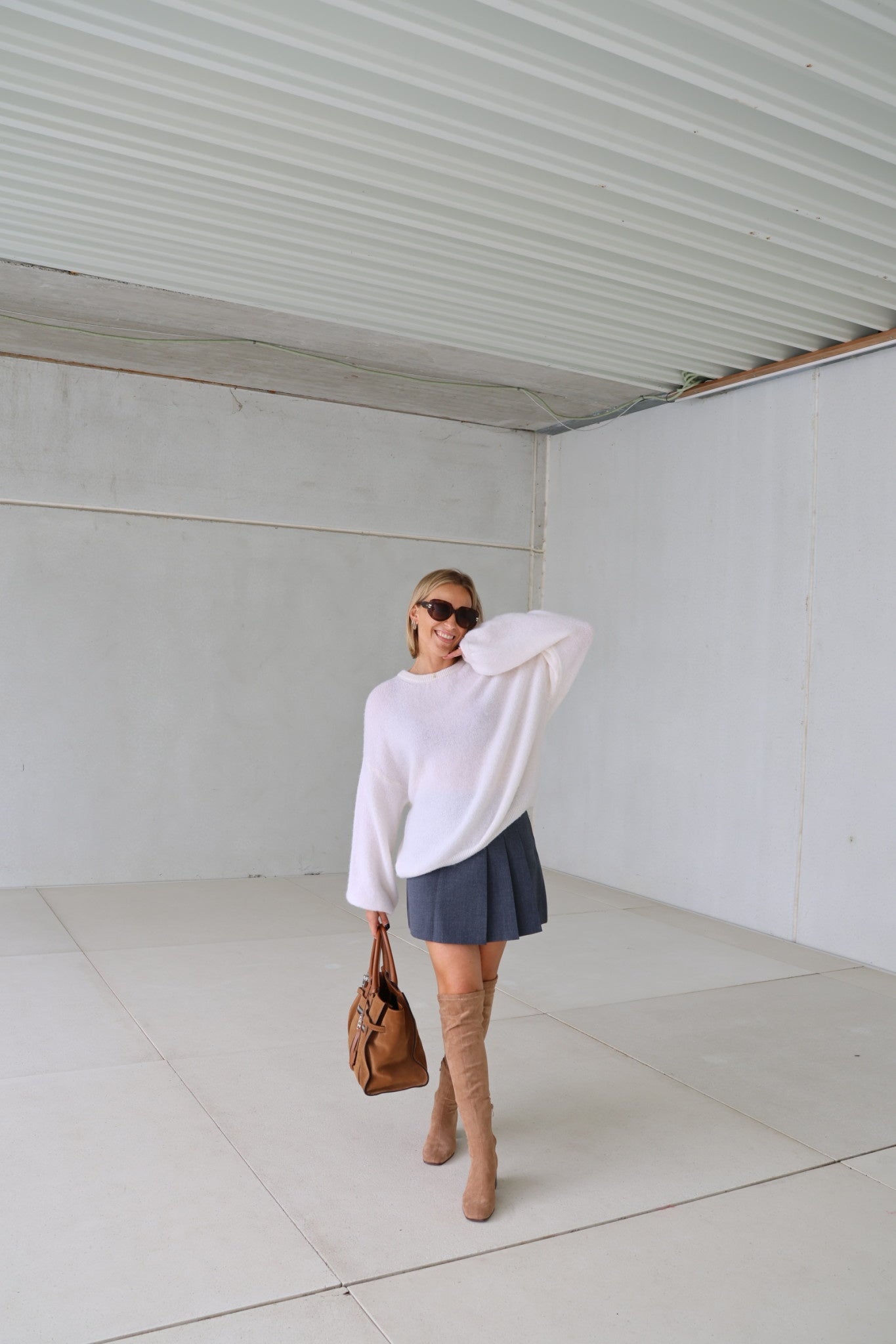 Elena mini skirt grey