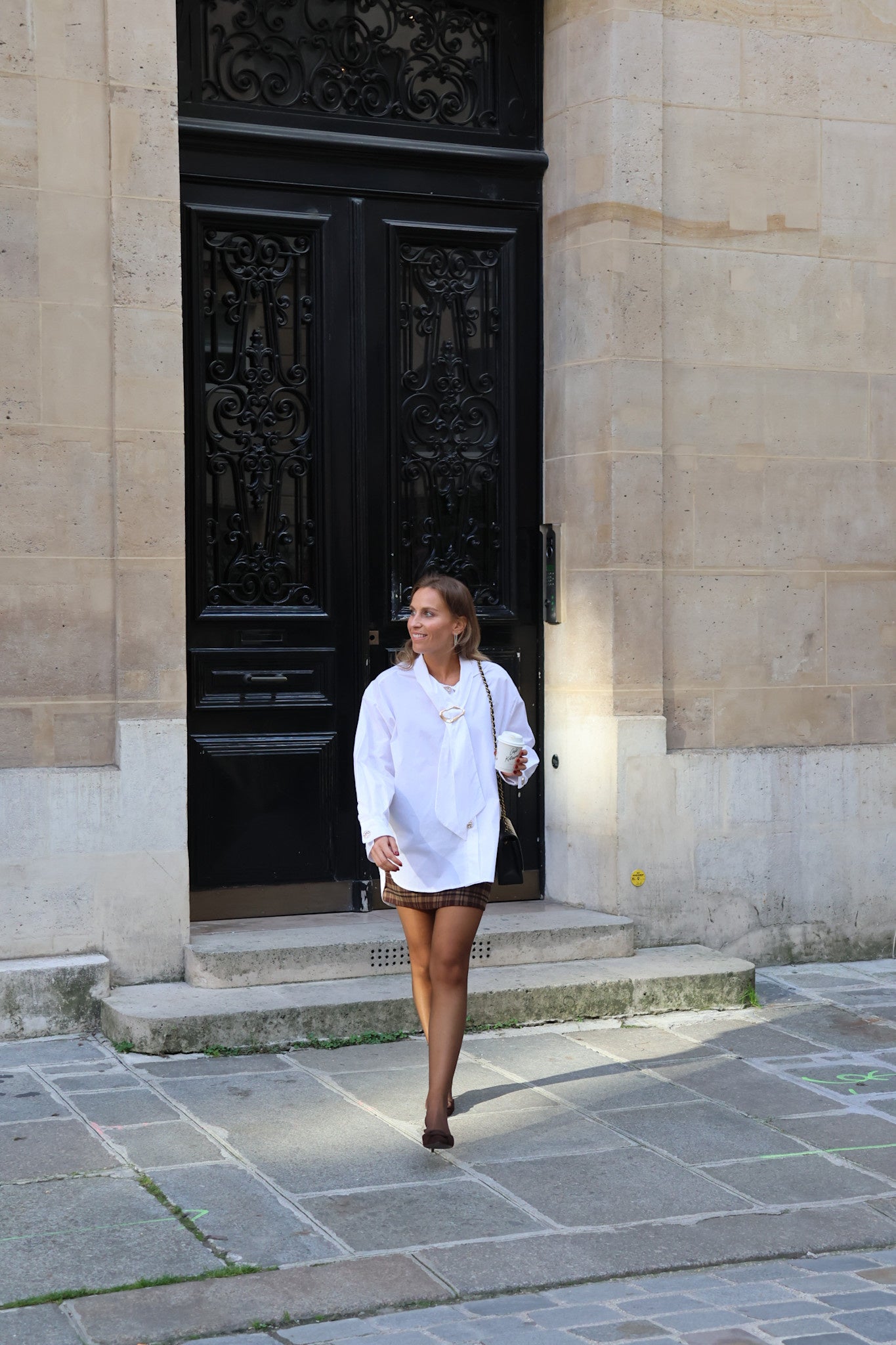 Sylvie detail blouse white