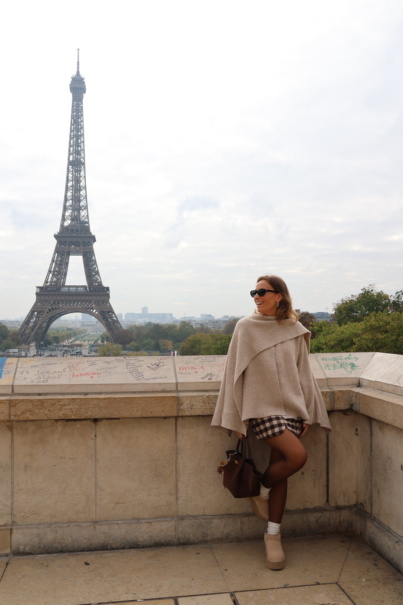 Gabrielle carreaux skirt choco