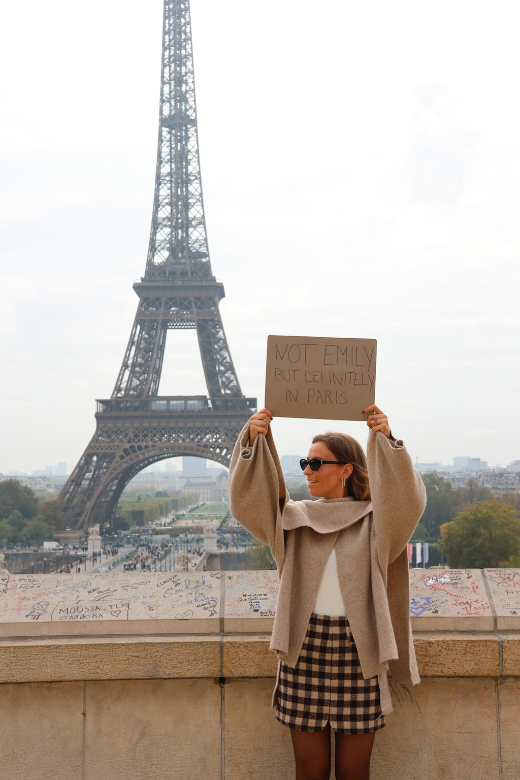 Gabrielle carreaux skirt choco