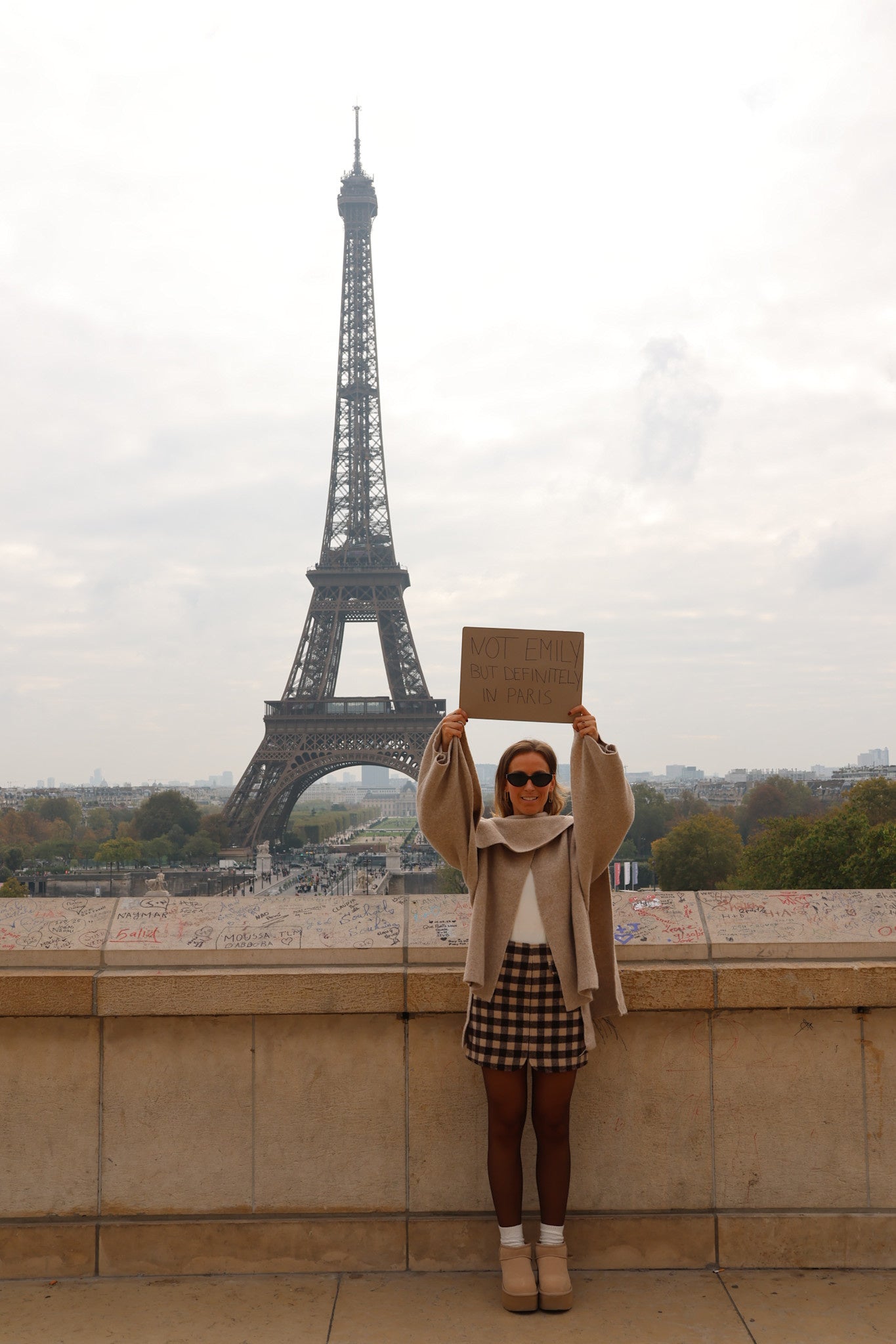 Gabrielle carreaux skirt choco