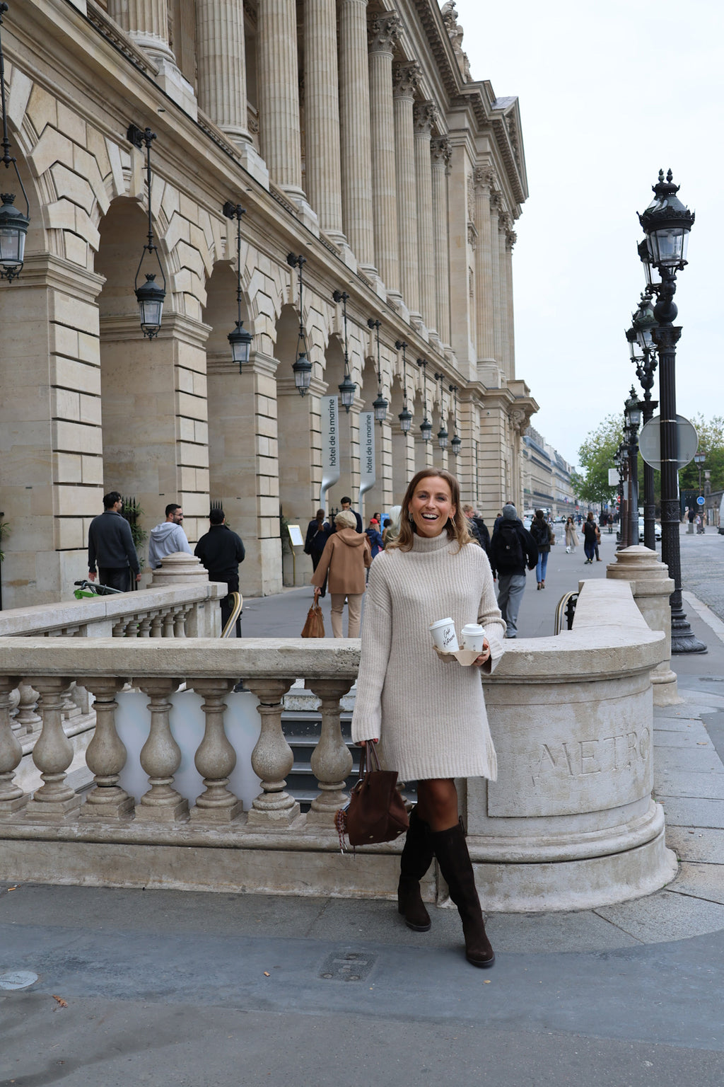 Mindy knit dress beige