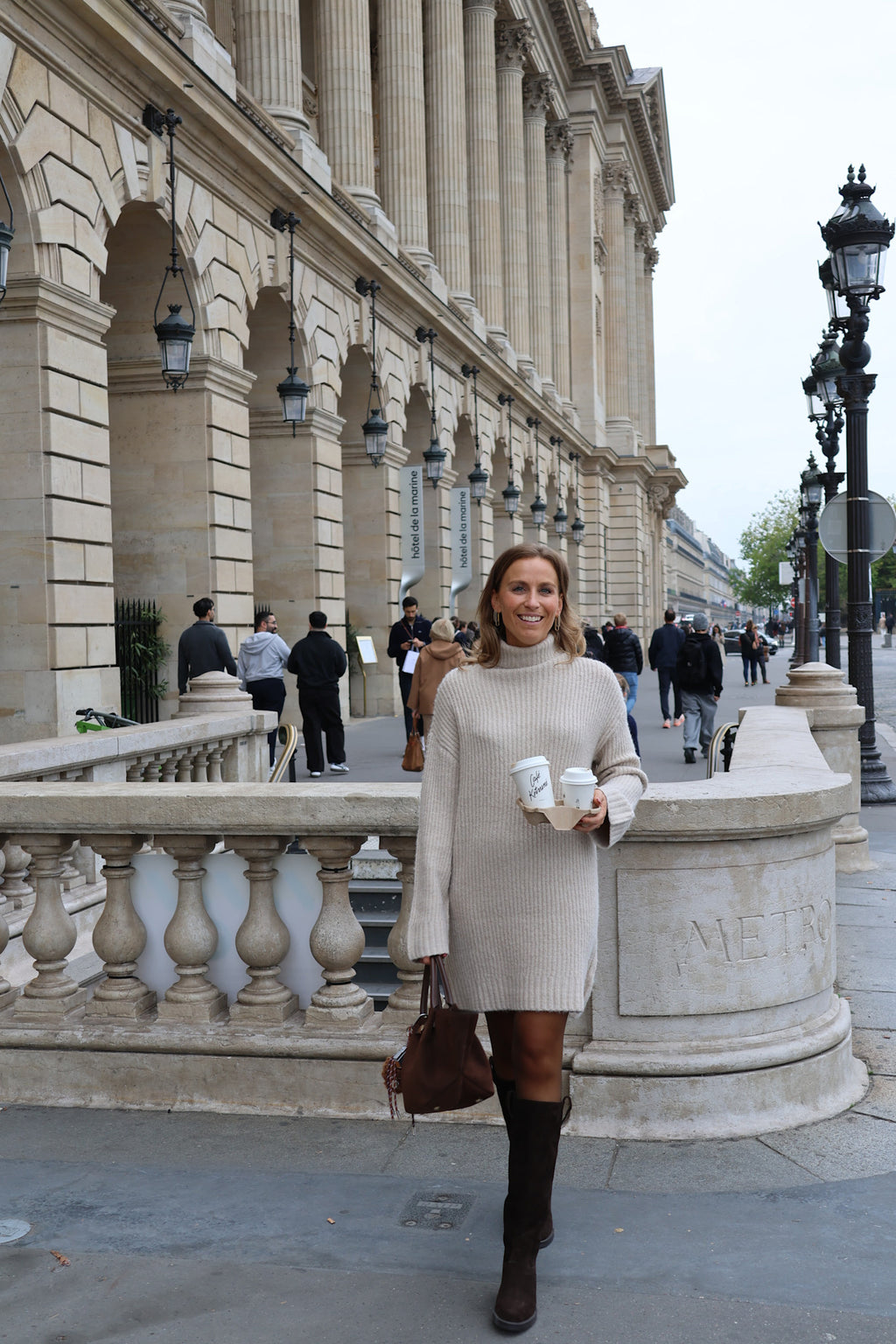 Mindy knit dress beige