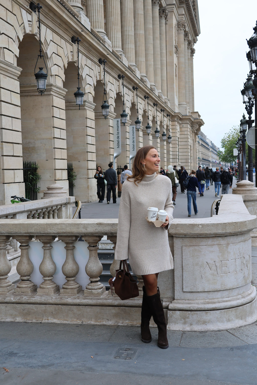 Mindy knit dress beige