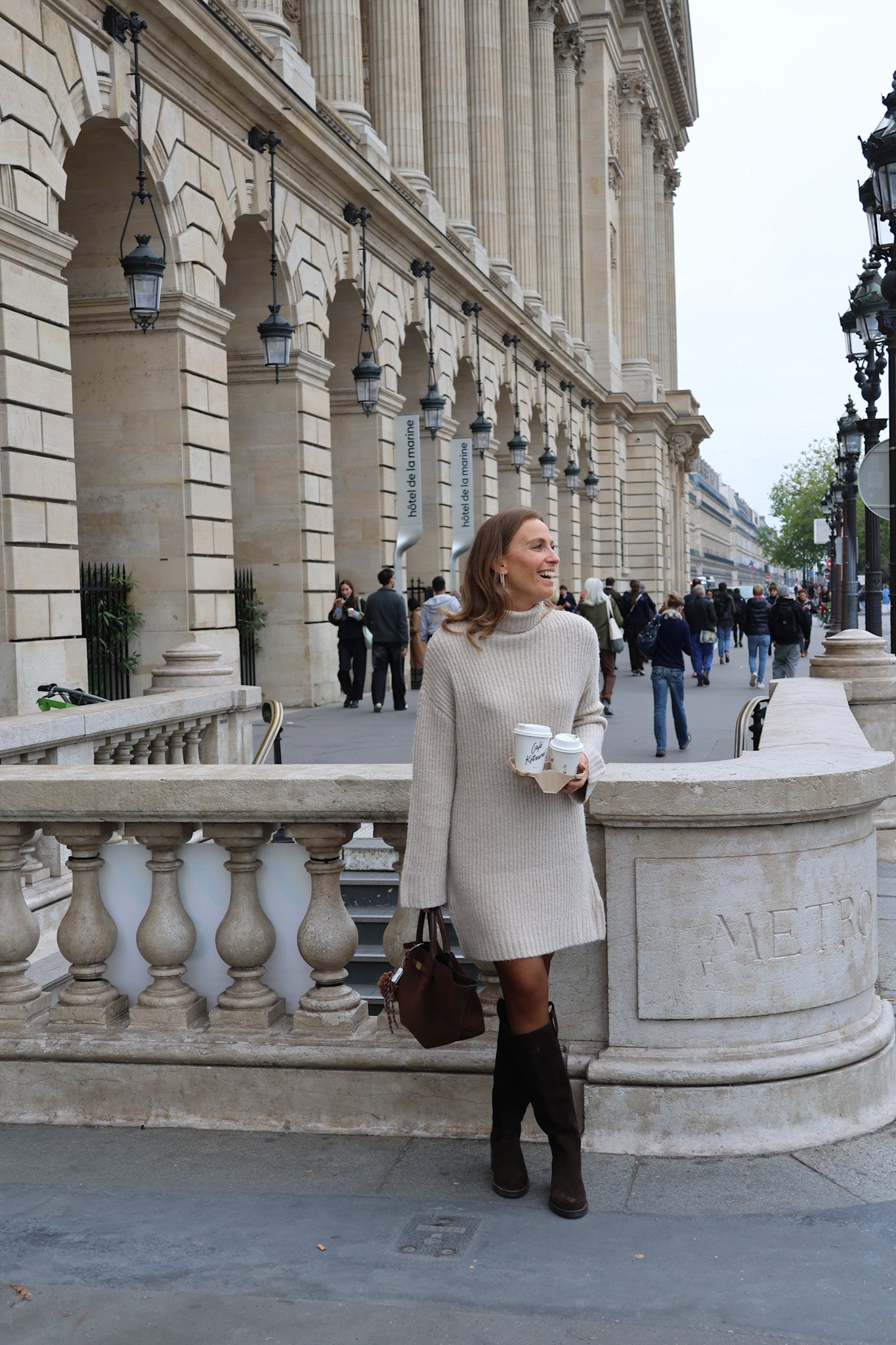 Mindy knit dress beige