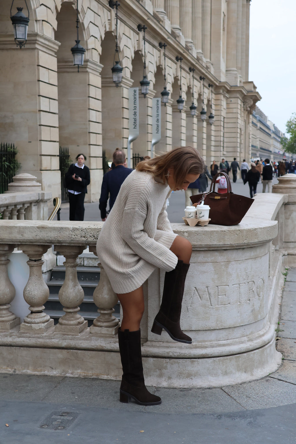 Mindy knit dress beige