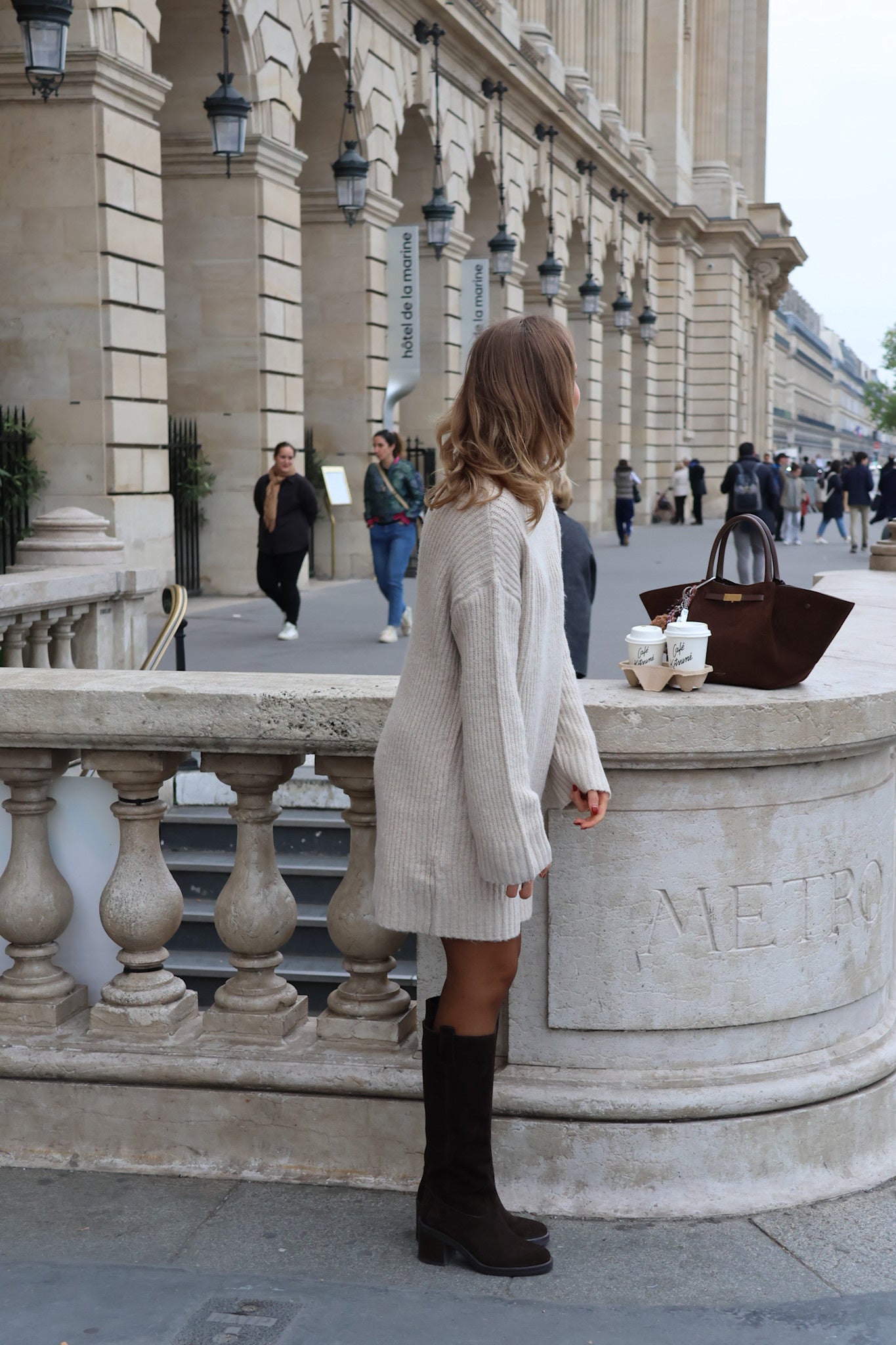 Mindy knit dress beige