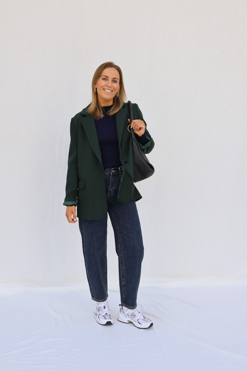 Maud barrel jeans dark denim