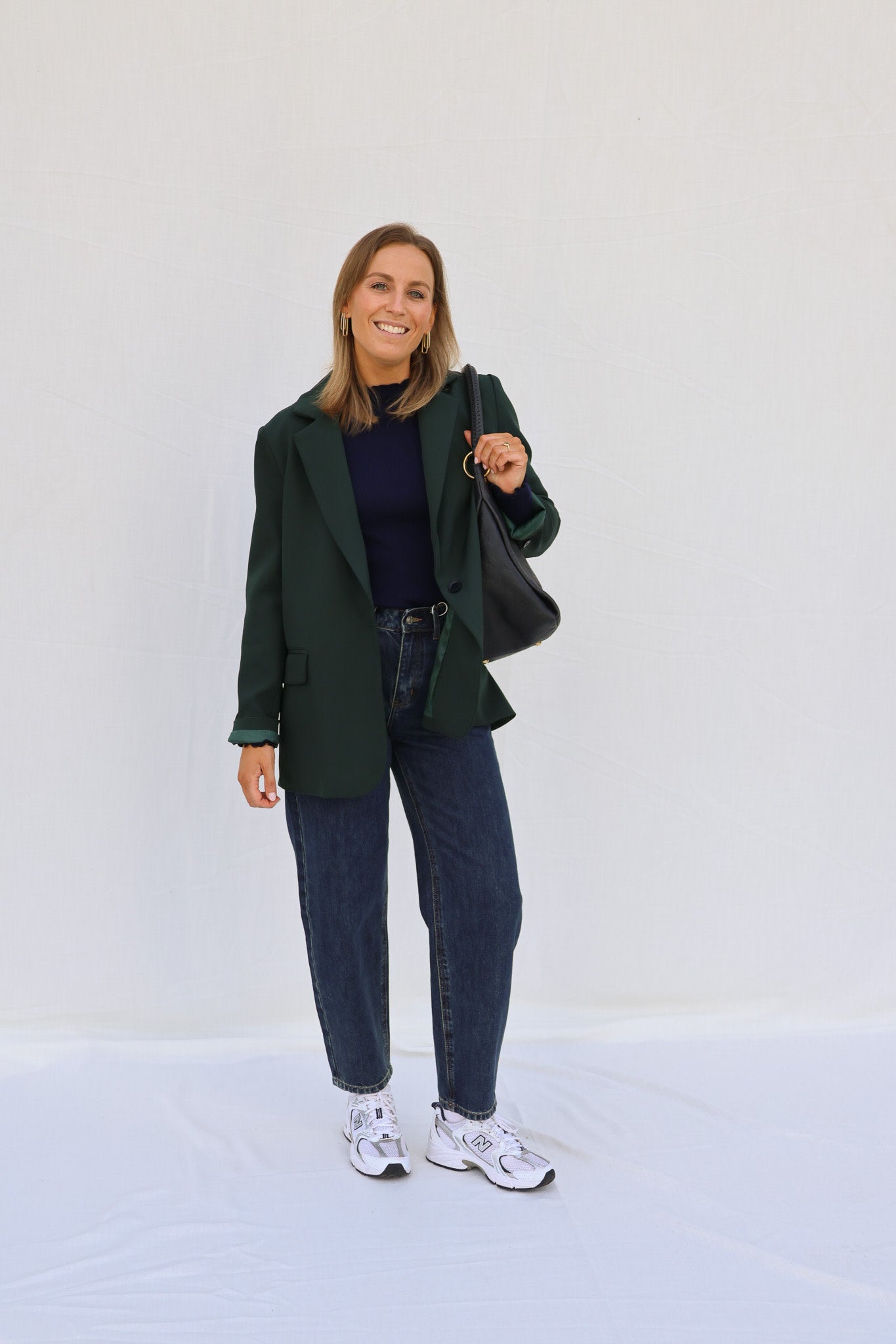 Maud barrel jeans dark denim