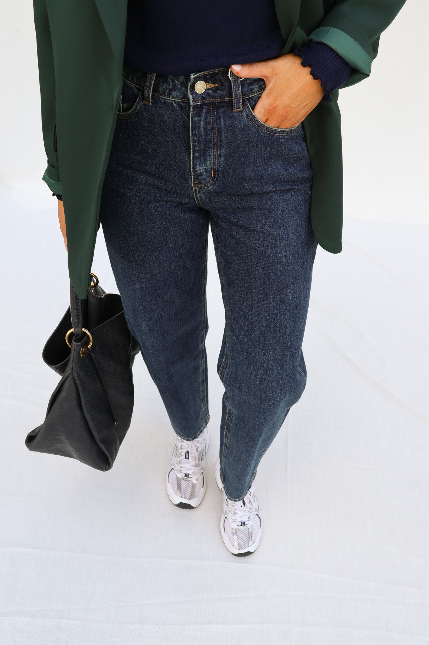 Maud barrel jeans dark denim