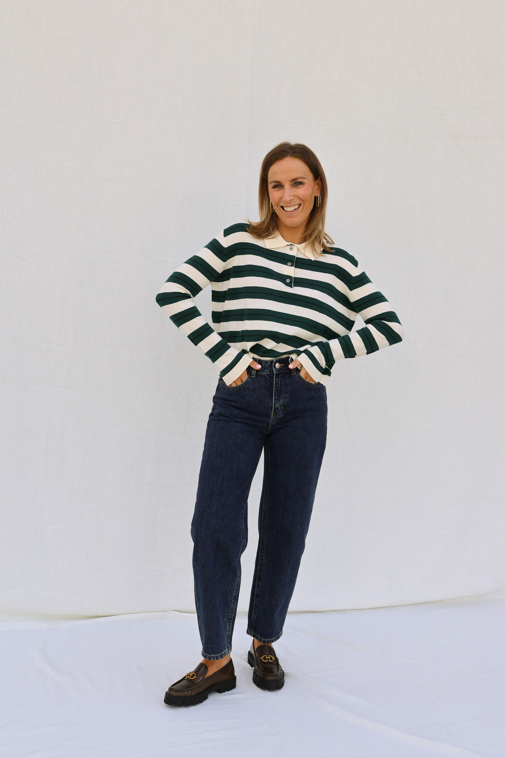 Maud barrel jeans dark denim