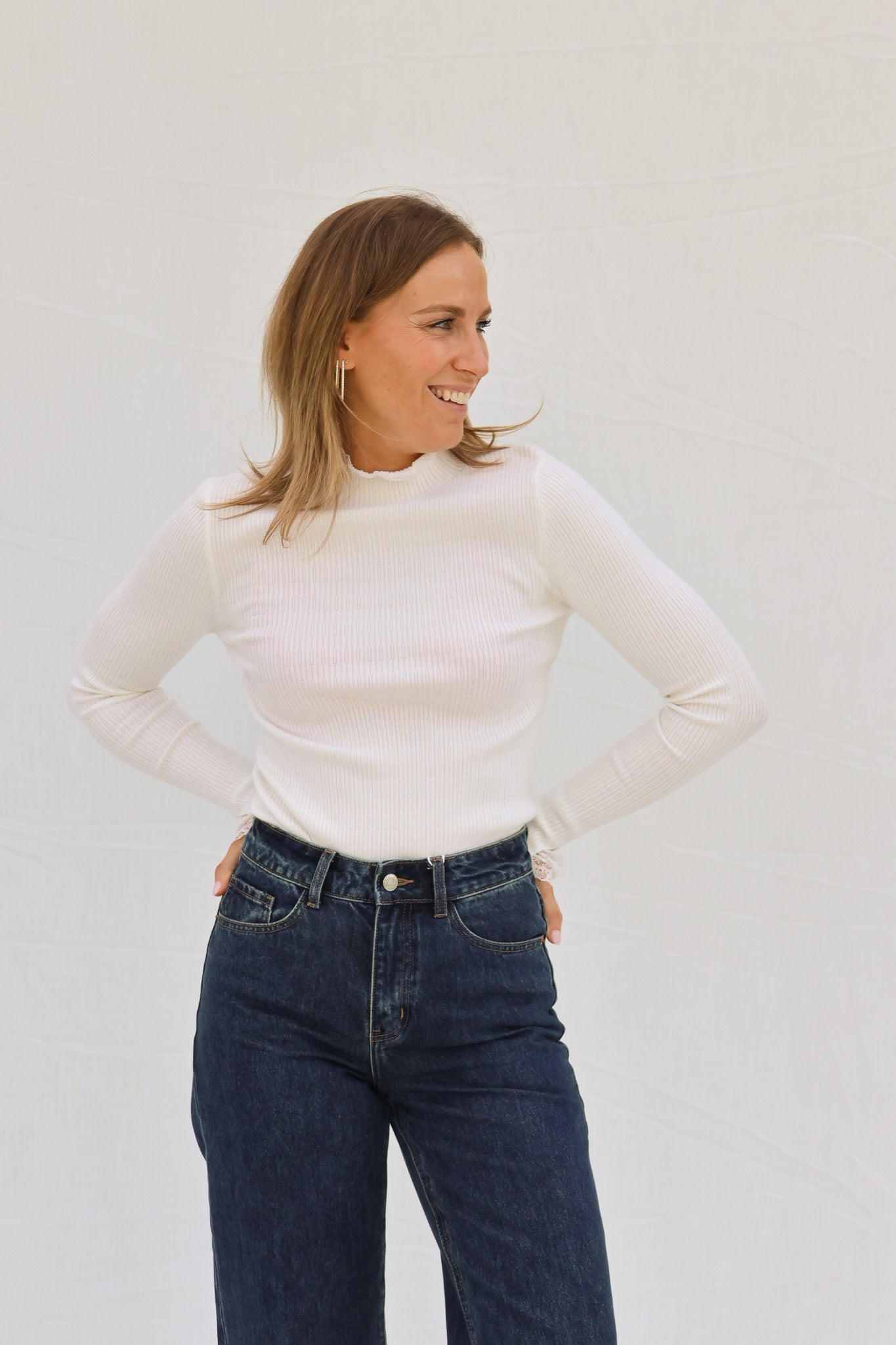 Romée zacht pulletje ecru