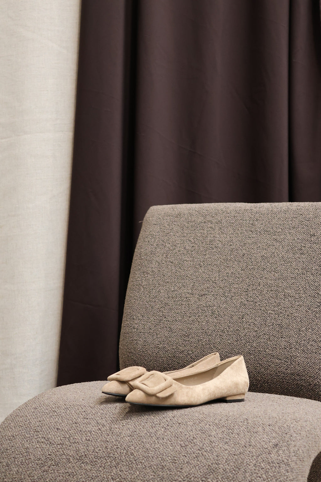 Lotte detail ballerina beige