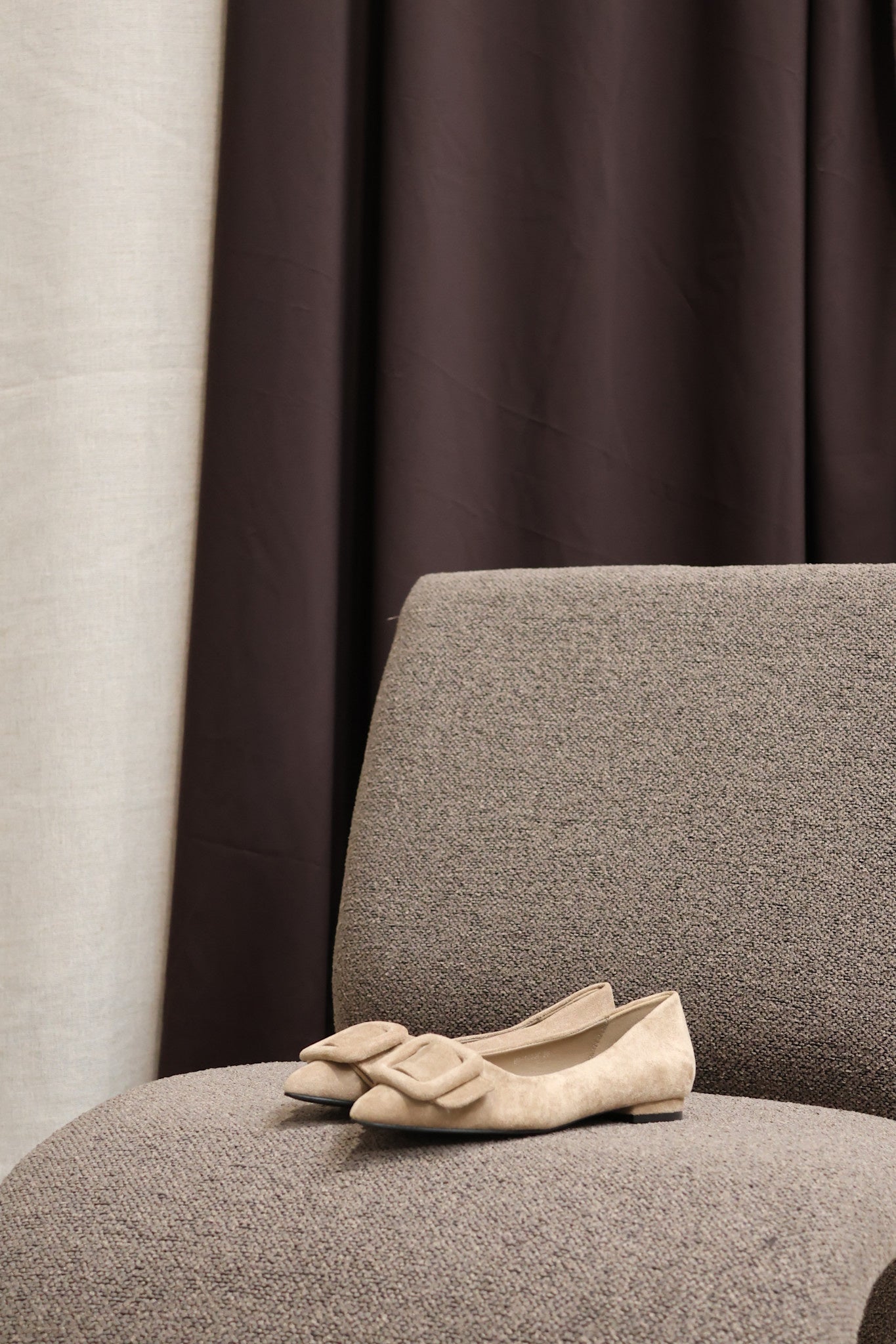 Lotte detail ballerina beige