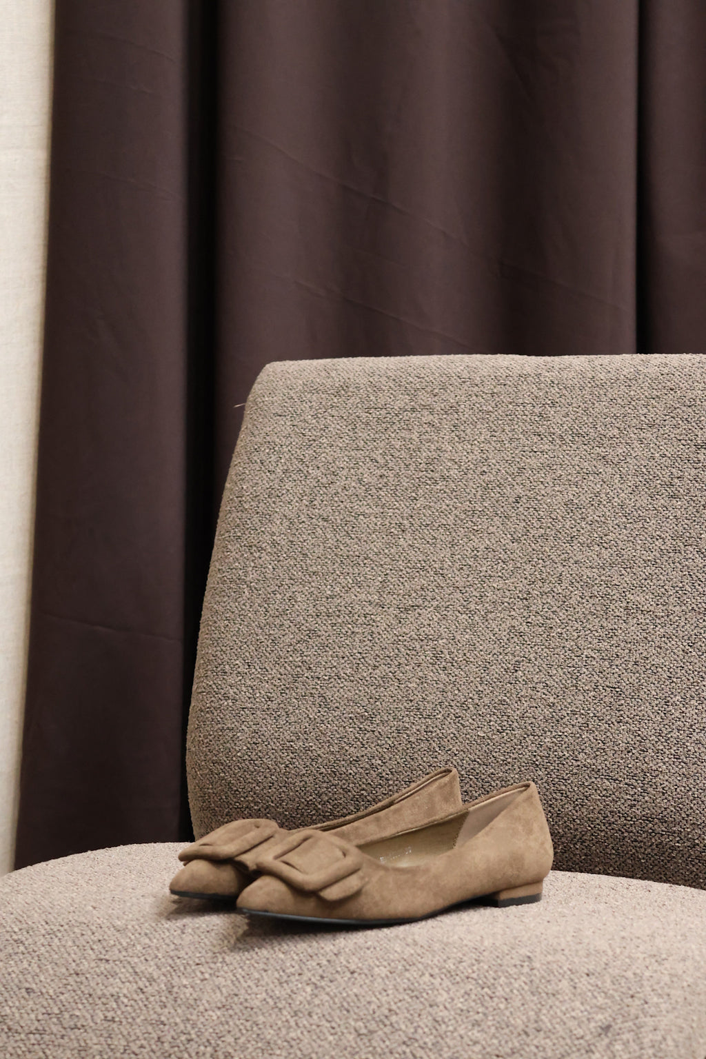 Lotte detail ballerina bruin