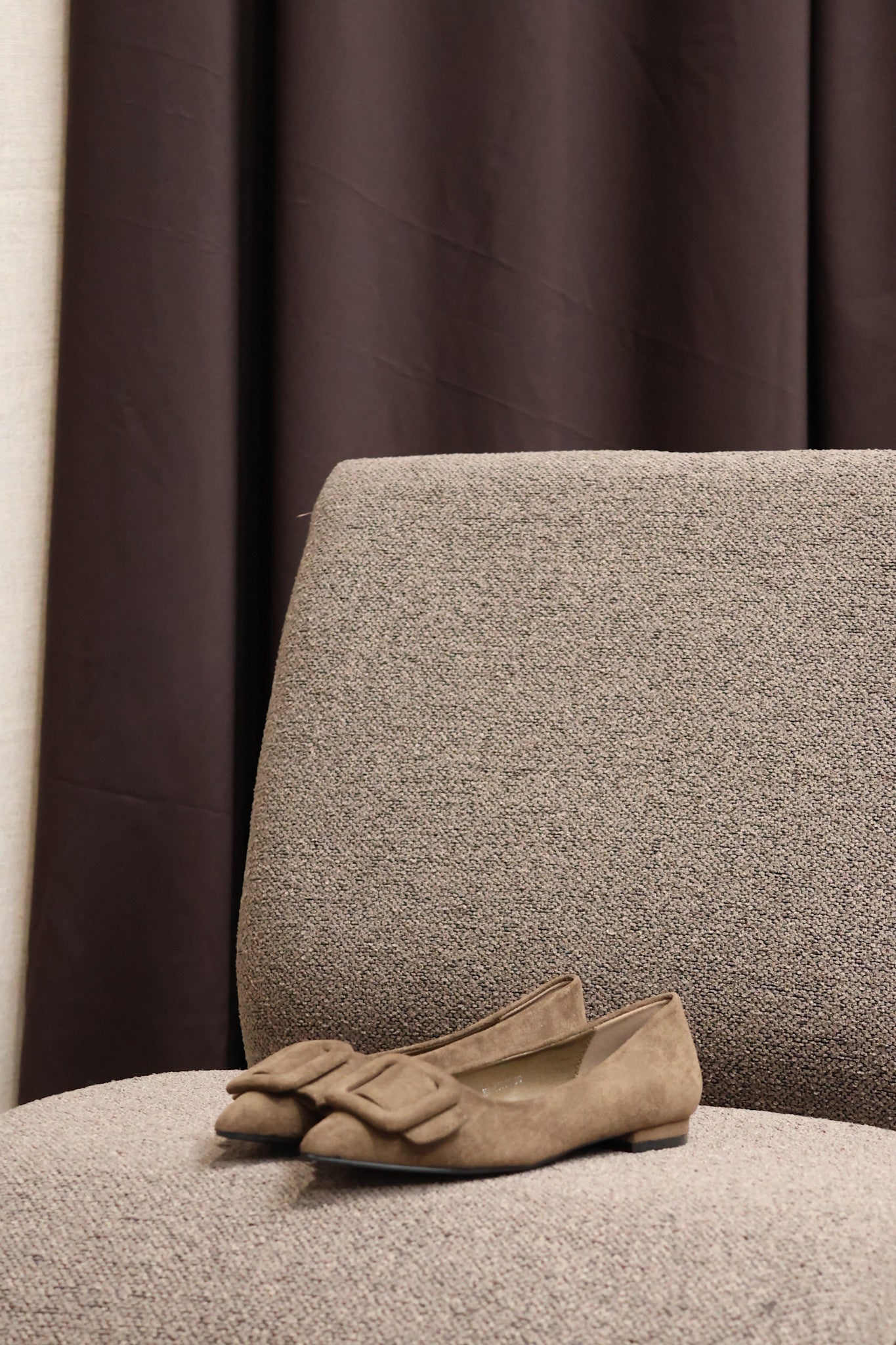 Lotte detail ballerina bruin