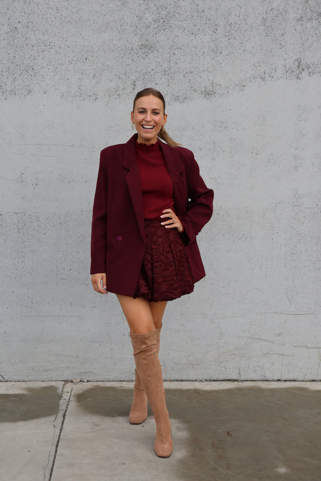 Eline blazer burgundy