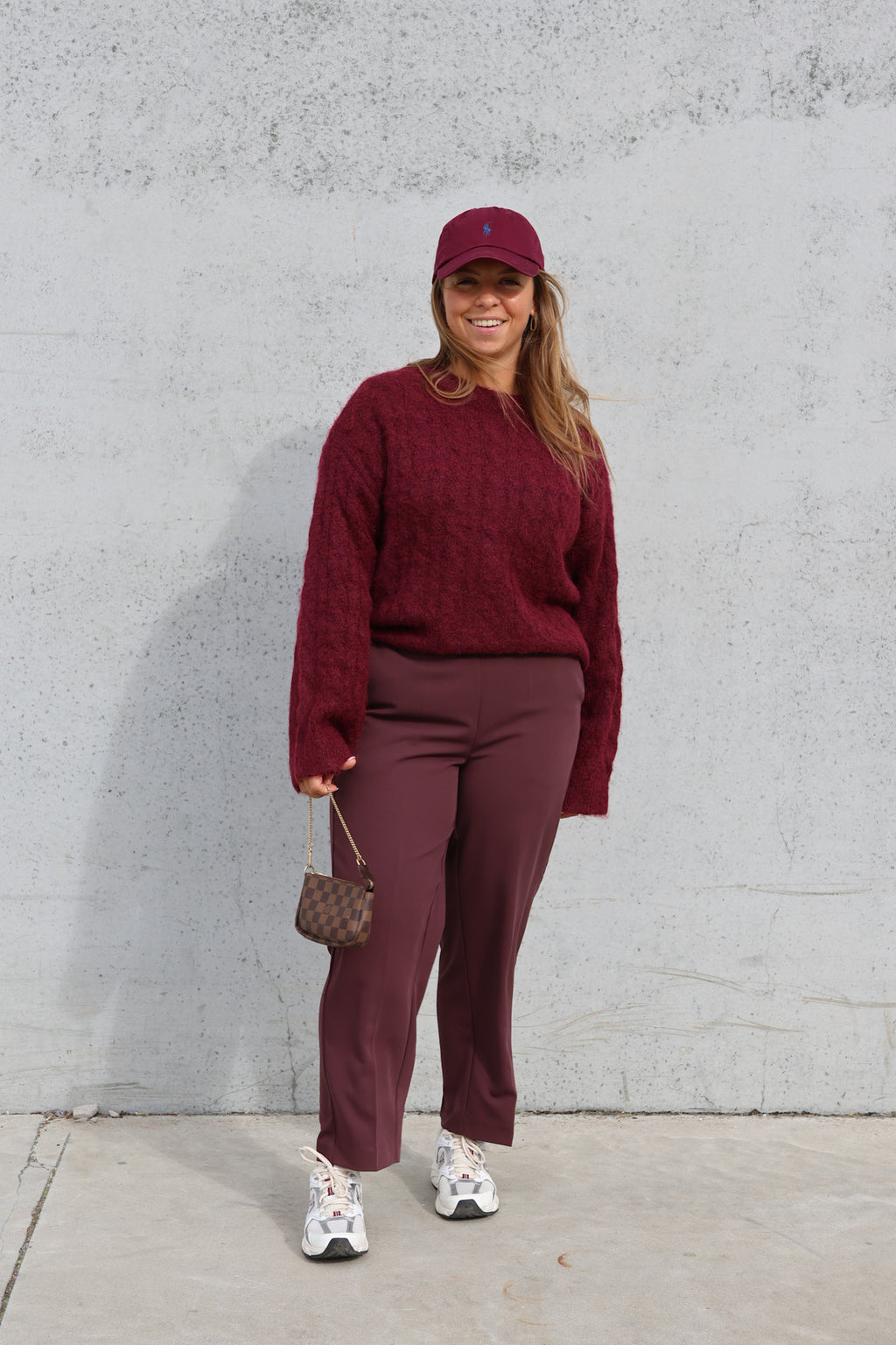 Alizée cable knit burgundy