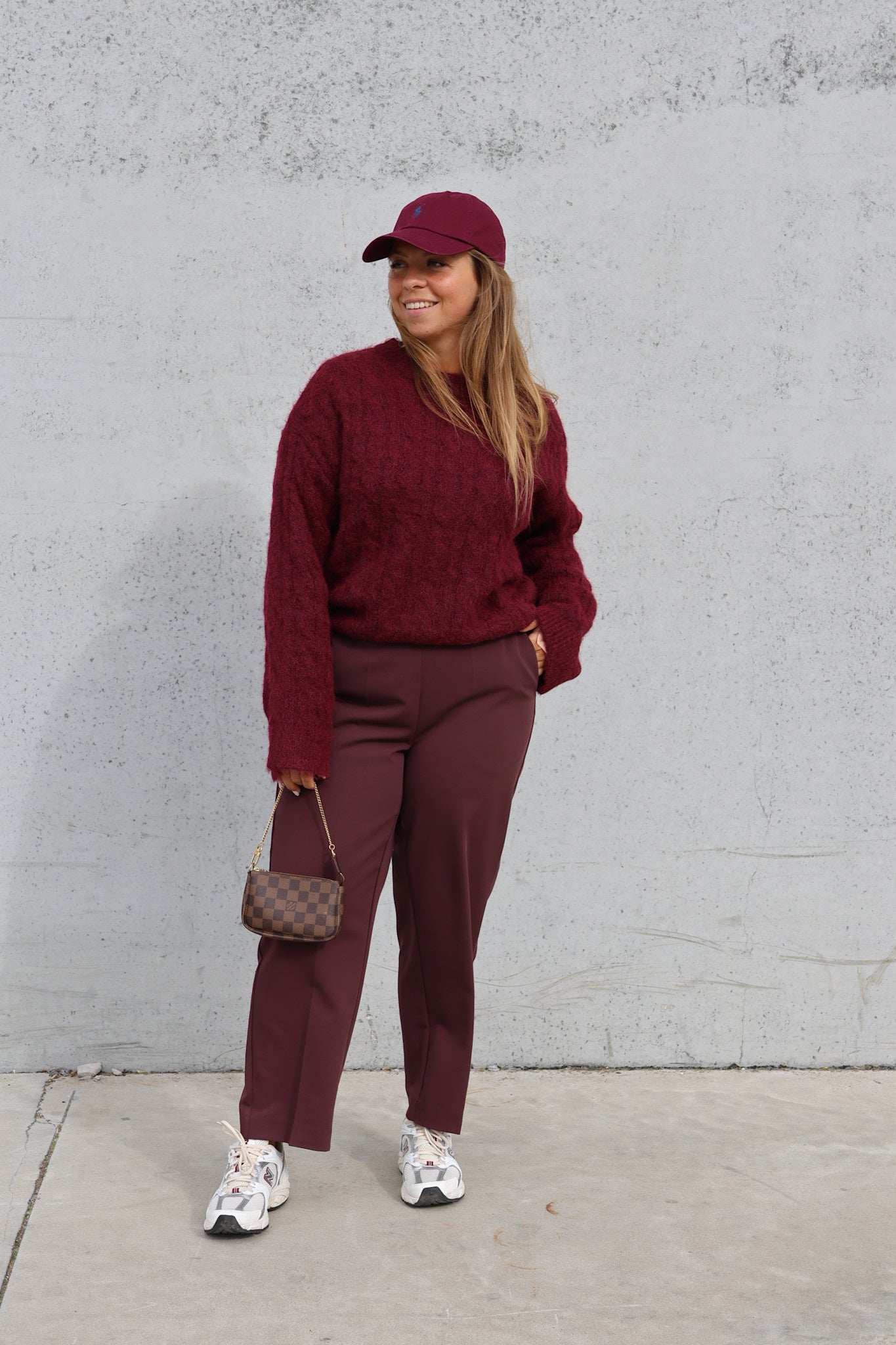 Alizée cable knit burgundy