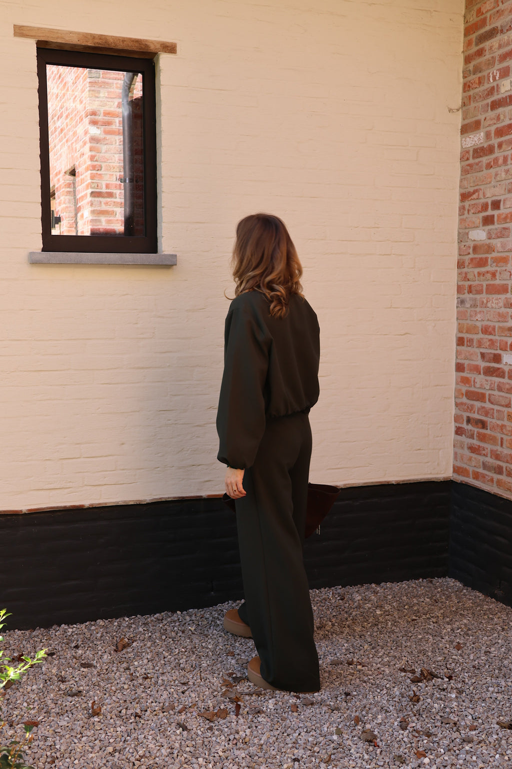 Linde cropped vestje diepgroen