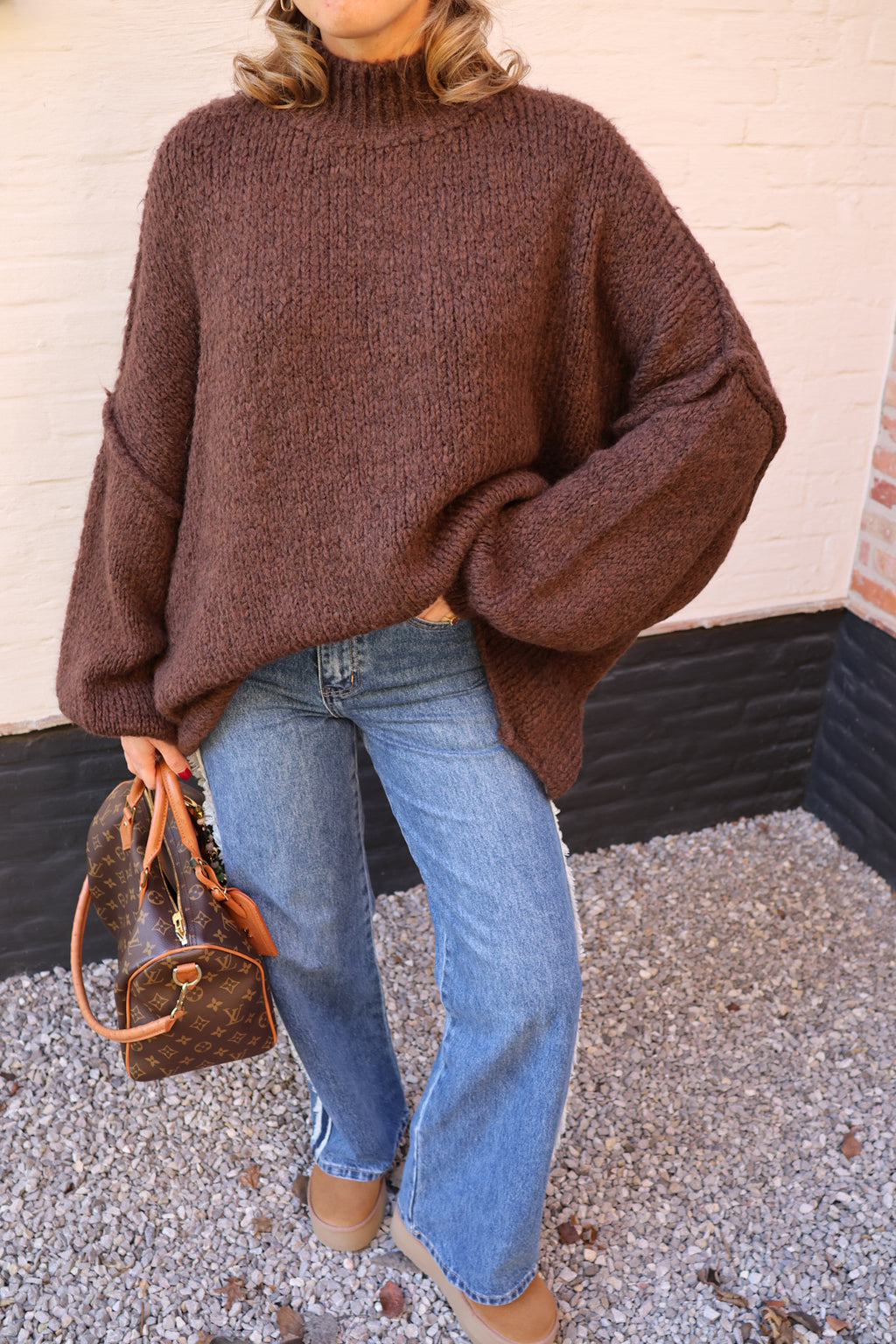 Lolo oversized knit choco