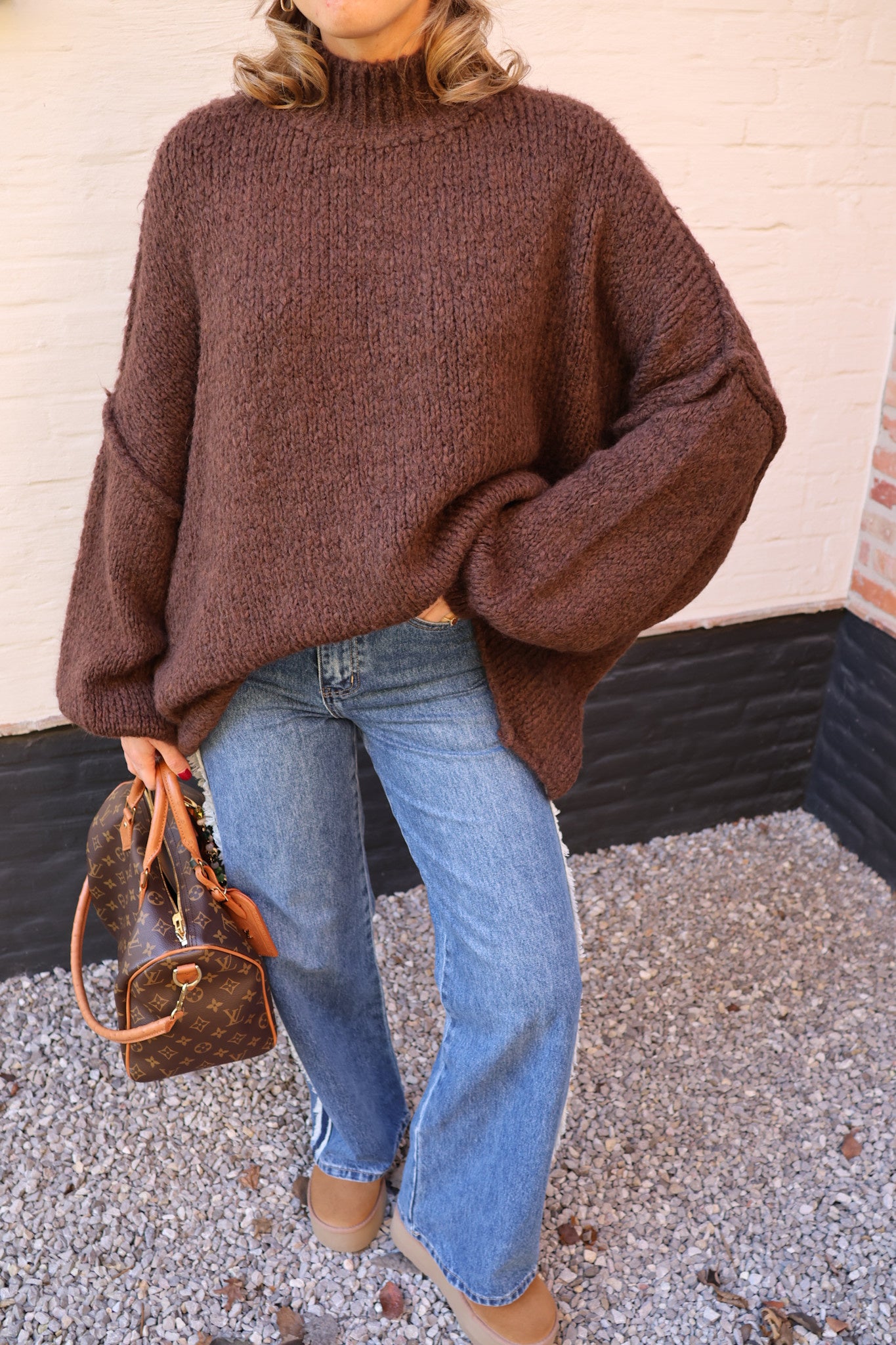 Lolo oversized knit choco