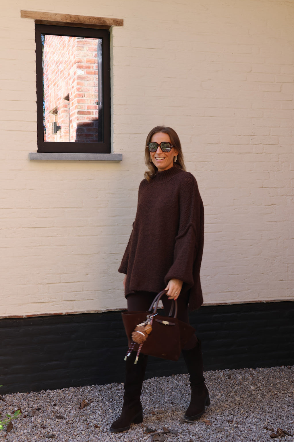 Lolo oversized knit choco