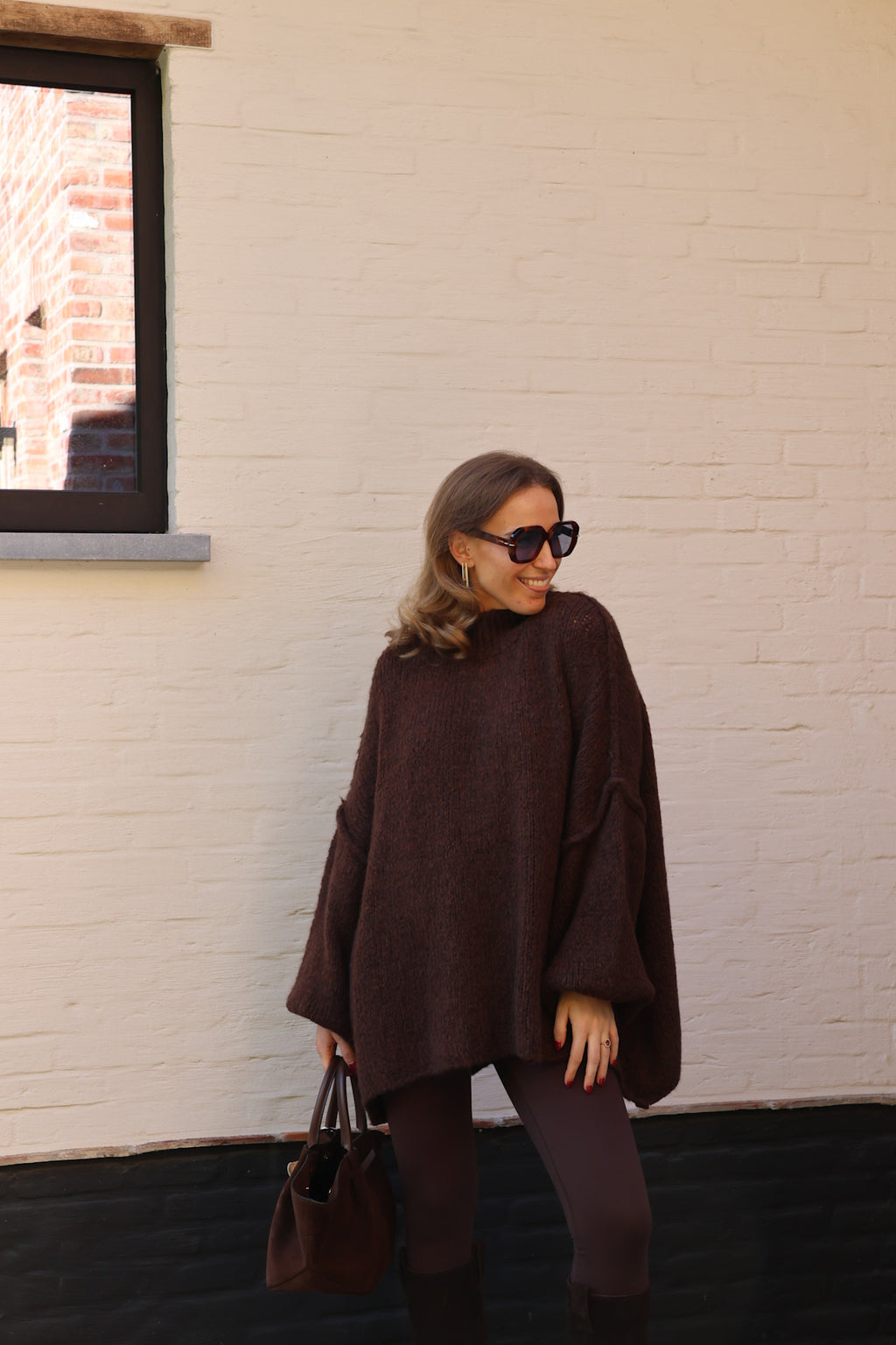 Lolo oversized knit choco