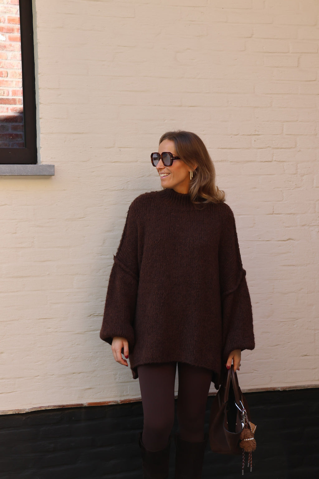 Lolo oversized knit choco