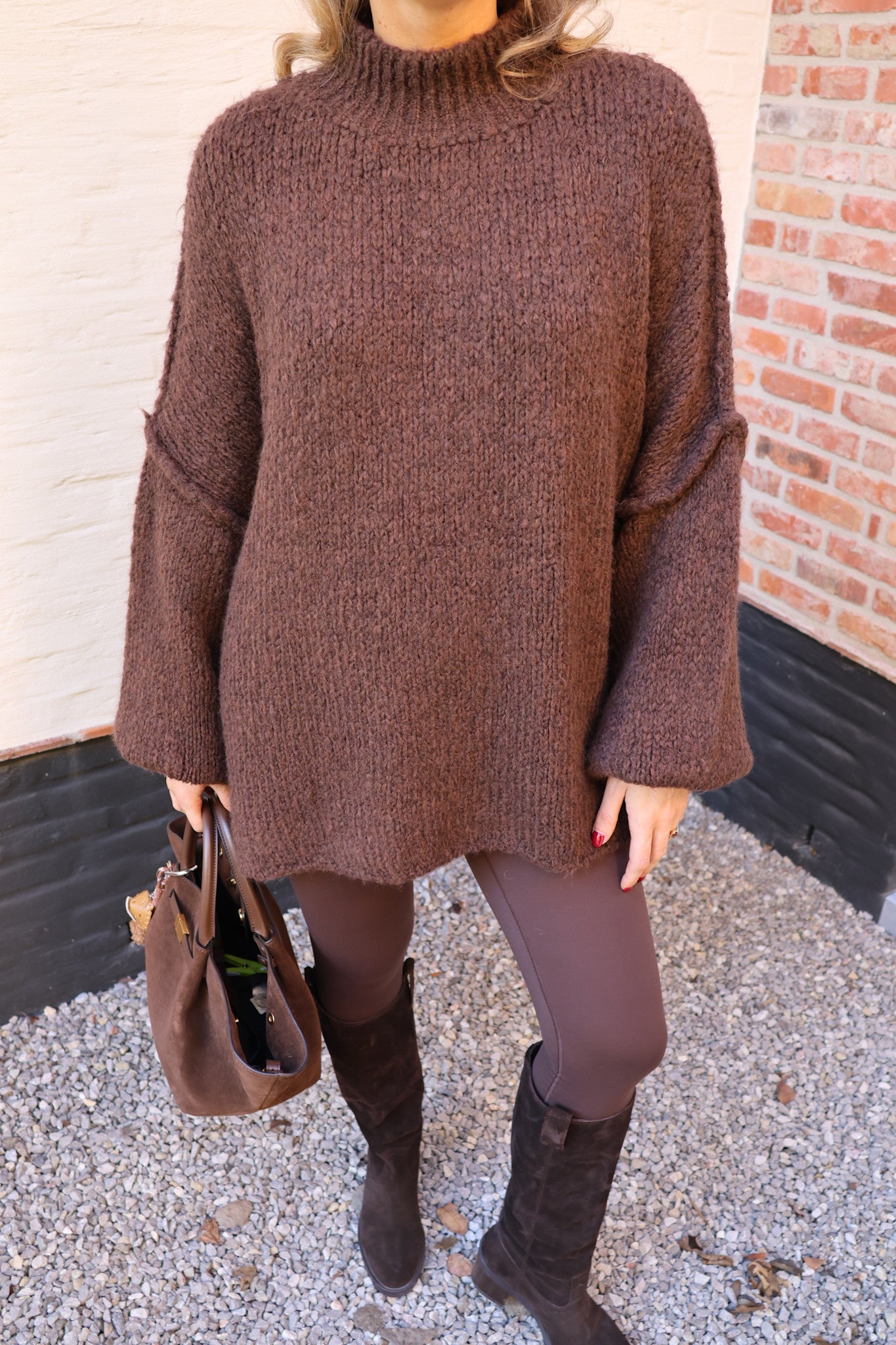 Lolo oversized knit choco