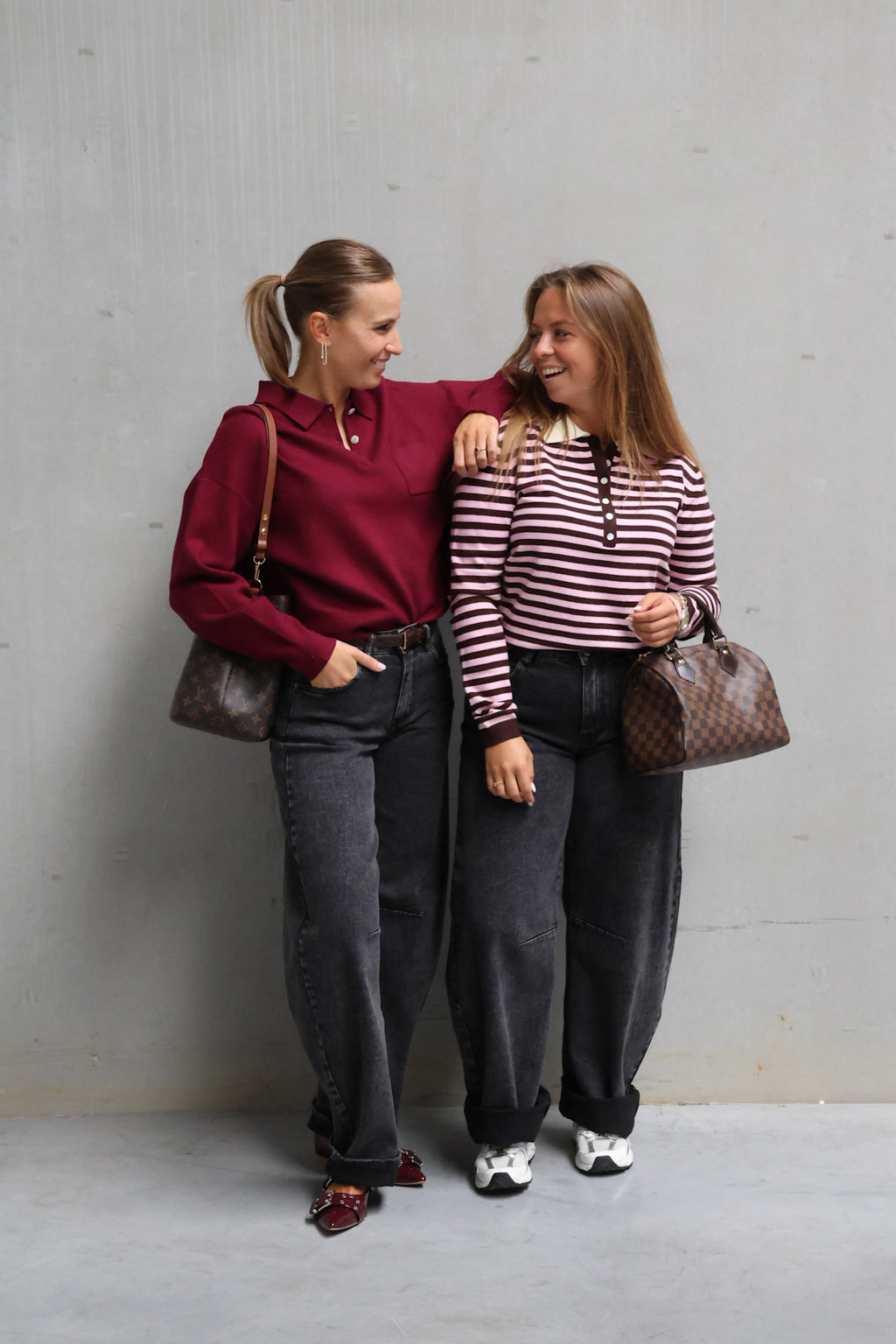 Florence polo knit burgundy