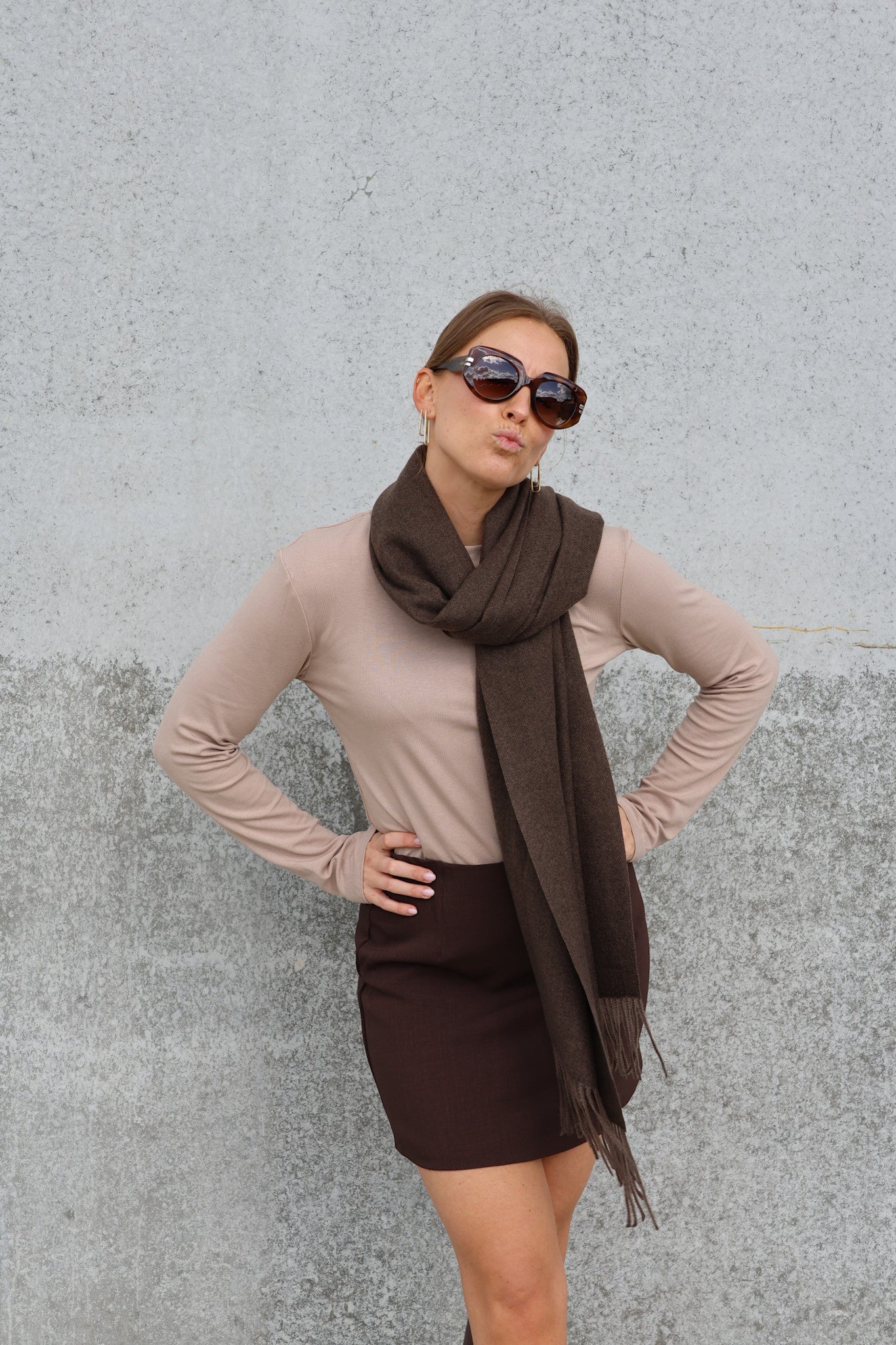 Estelle sjaal chocolate